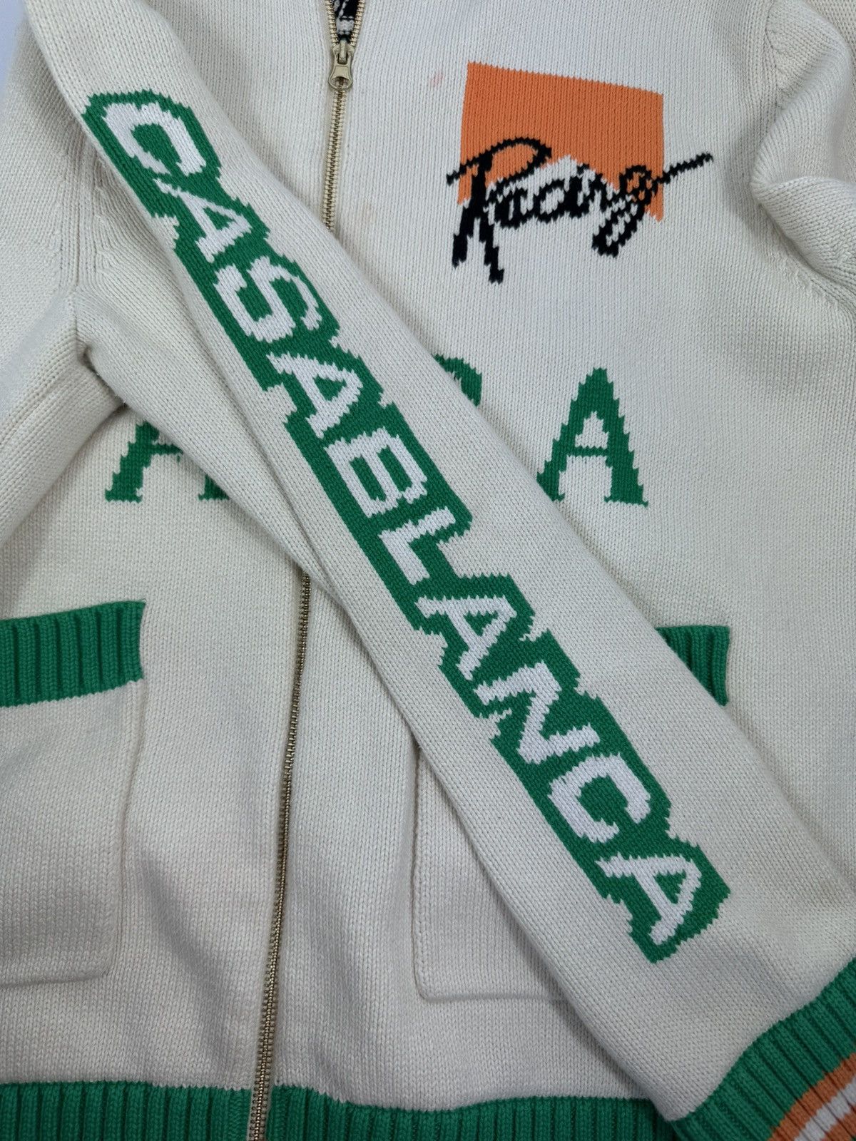 Casablanca LOGO PRINT KNIT ZIP UP SWEATER Size US L / EU 52-54 / 3 - 7 Thumbnail