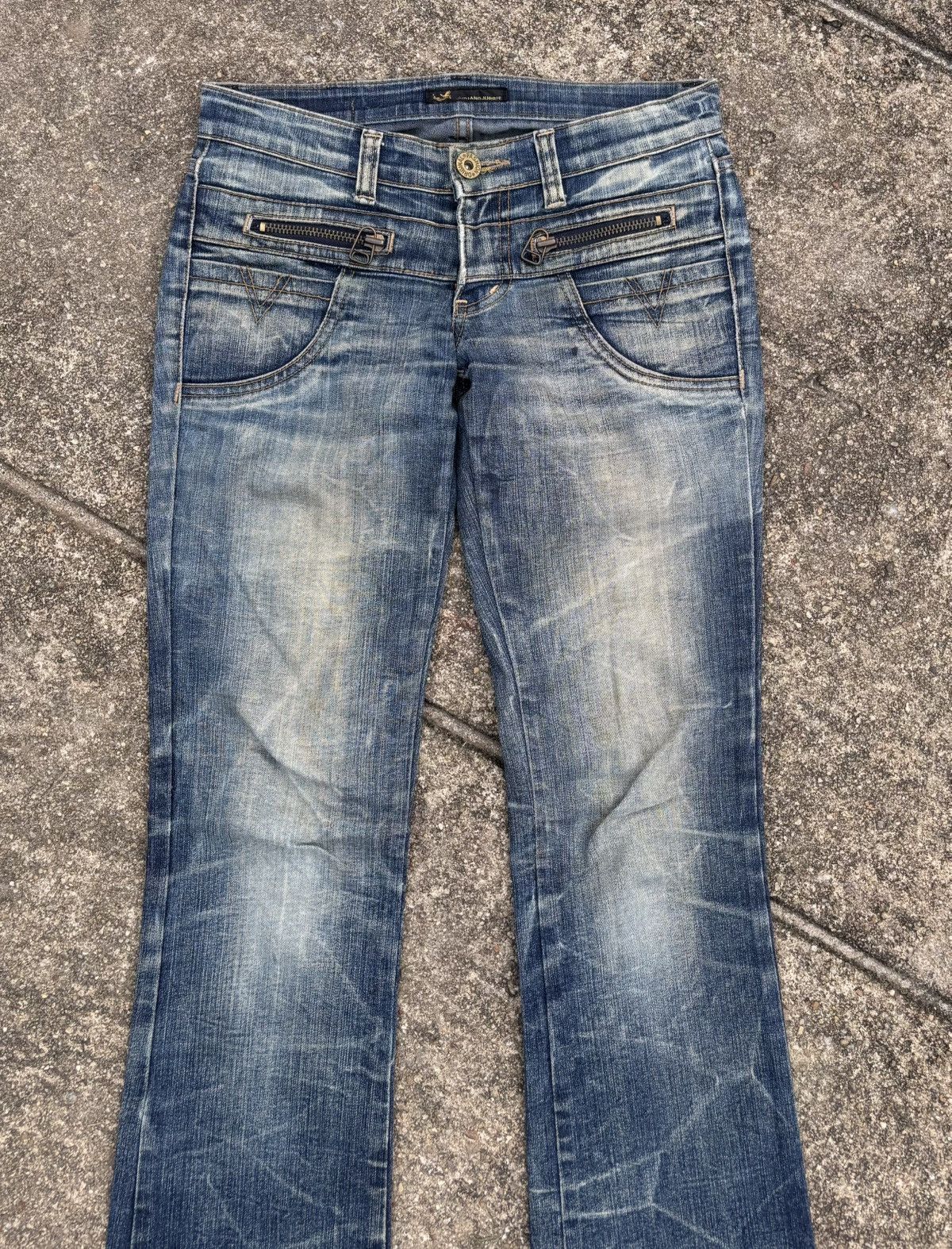 If Six Was Nine × Japanese Brand × Le Grande Bleu (L.G.B.) Juriano Jurrie Mud Wash Bootcut Flared Jeans Size US 30 / EU 46 - 5 Thumbnail