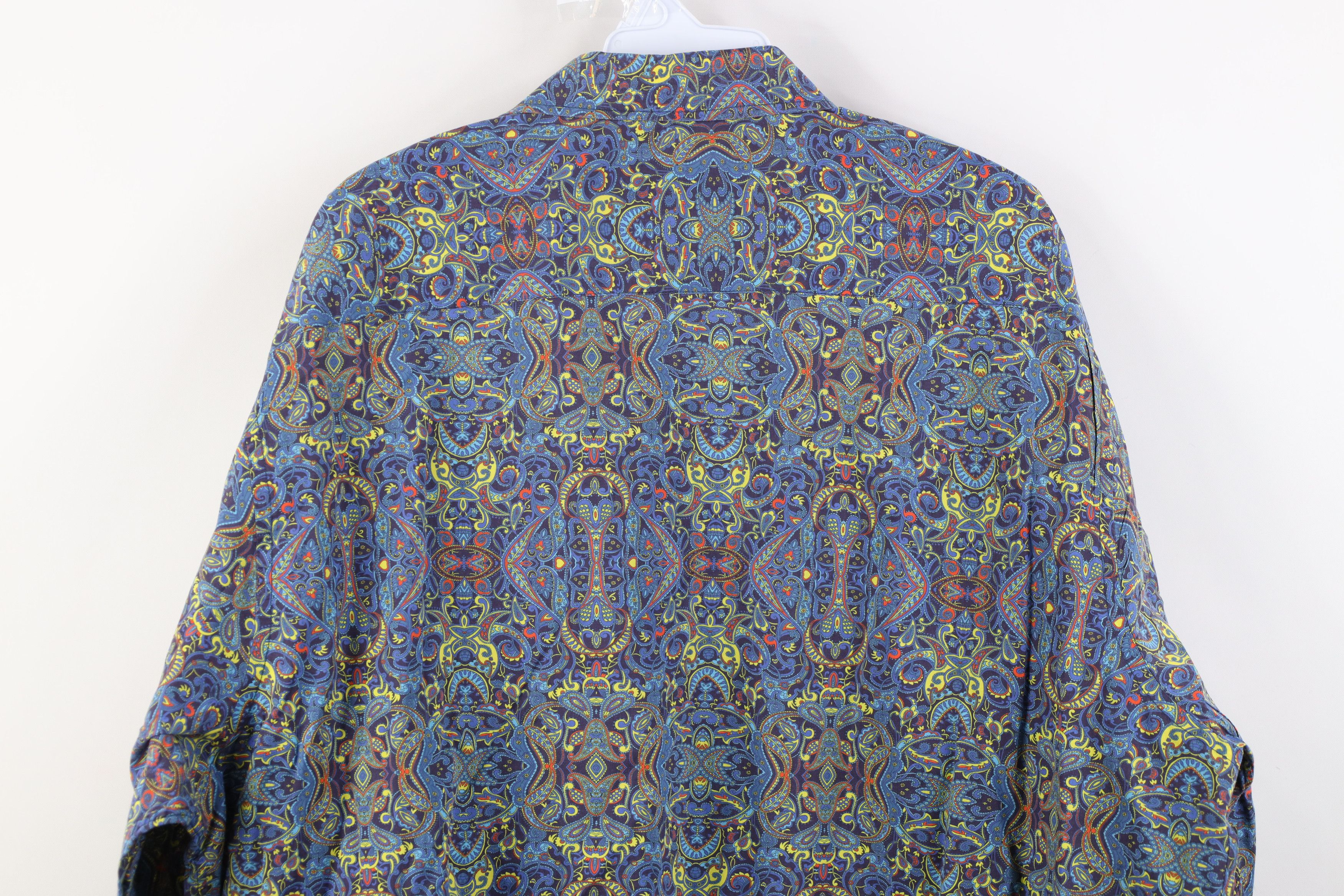Vintage David Smith Australia Rainbow Paisley Collared Button Shirt Size US XXL / EU 58 / 5 - 12 Thumbnail