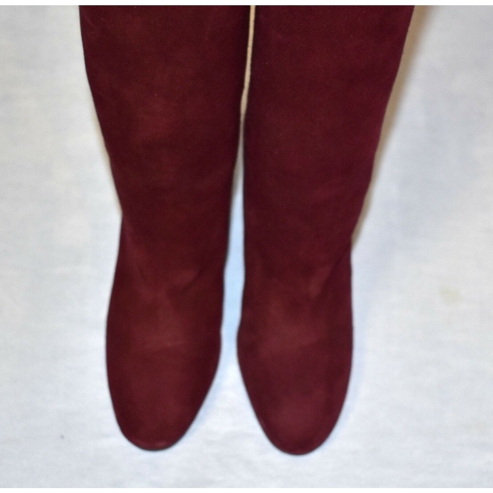Stuart Weitzman B20 NEW STUART WEITZMAN Charlie Red Suede Boot Sz 5.5 M $798 Size US 5.5 / IT 35.5 - 5 Thumbnail