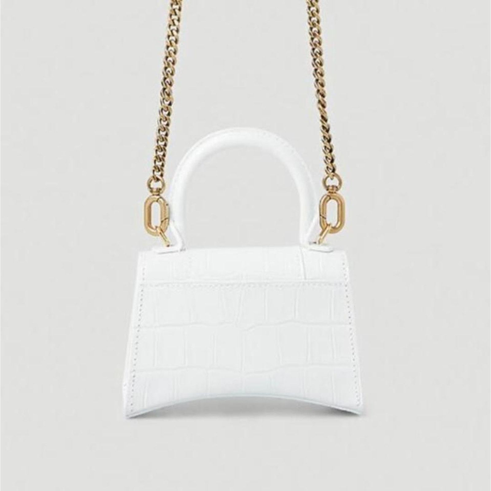 Balenciaga Hourglass Nano crocodile effect leather crossbody bag Size ONE SIZE - 3 Thumbnail