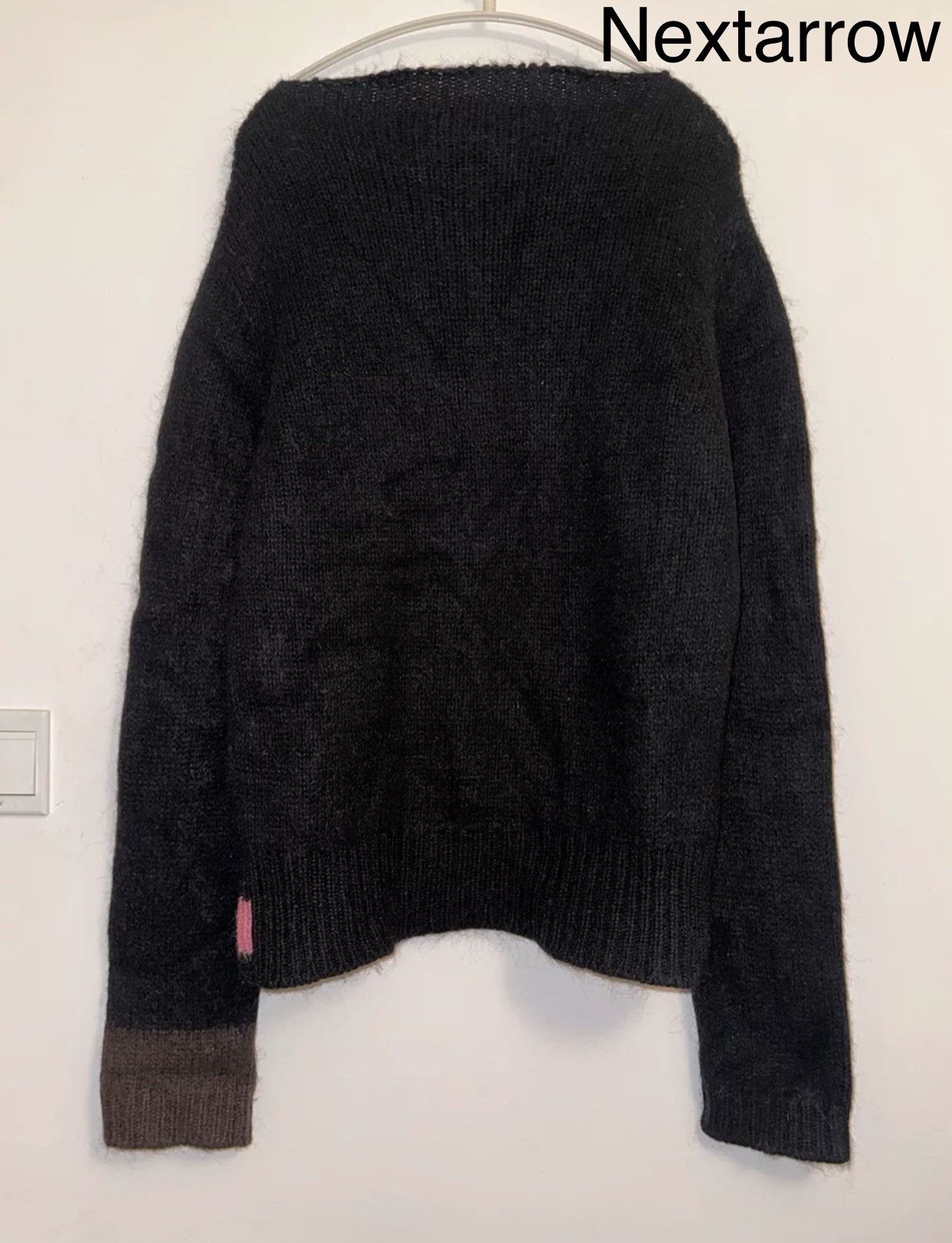 Raf Simons Raf Simons 2021AW flat spliced collar logo wool sweater Size US M / EU 48-50 / 2 - 2 Thumbnail