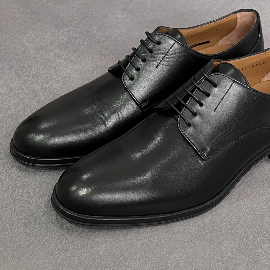 Hugo Boss HUGO BOSS Black Leather Lace-Up Dress Shoes Size US 7 / EU 40 - 4 Thumbnail