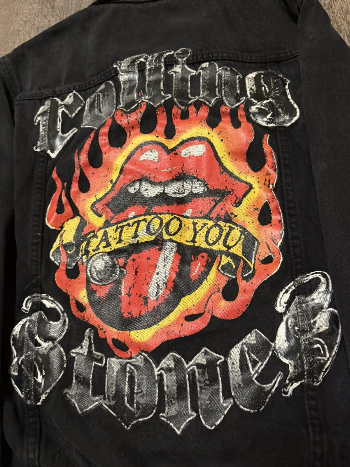 The Rolling Stones Rolling Stones Graffiti Denim Jacket size Medium Size US M / EU 48-50 / 2 - 2 Thumbnail