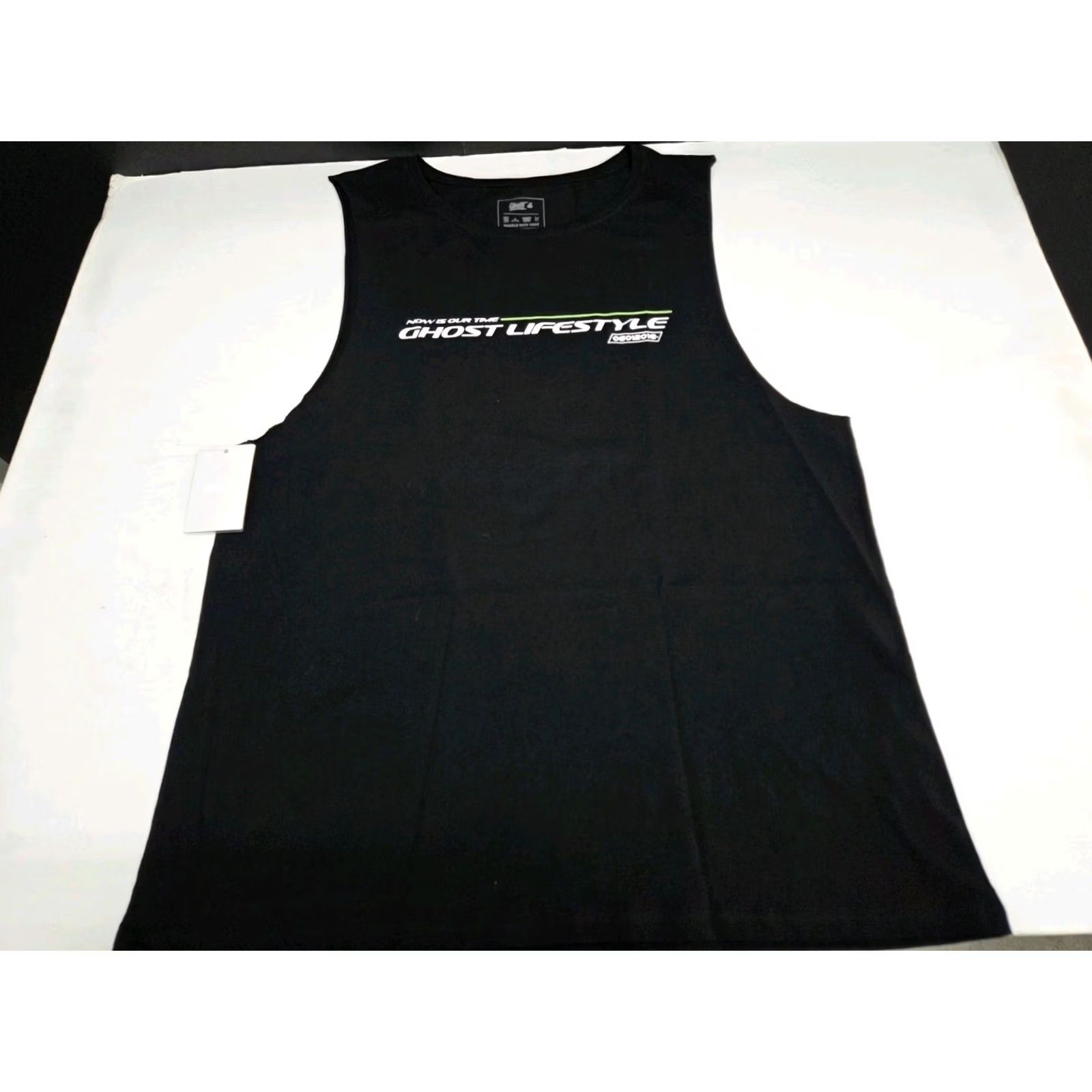 Vintage NWT Ghost Mens Sleeveless Tank Top "GHOST LIFESTYLE" Black XL Crew Neck Graphic Print Logo Cotton T-Shirt Summer Breathable Casual Mens Size US XL / EU 56 / 4 - 2 Thumbnail