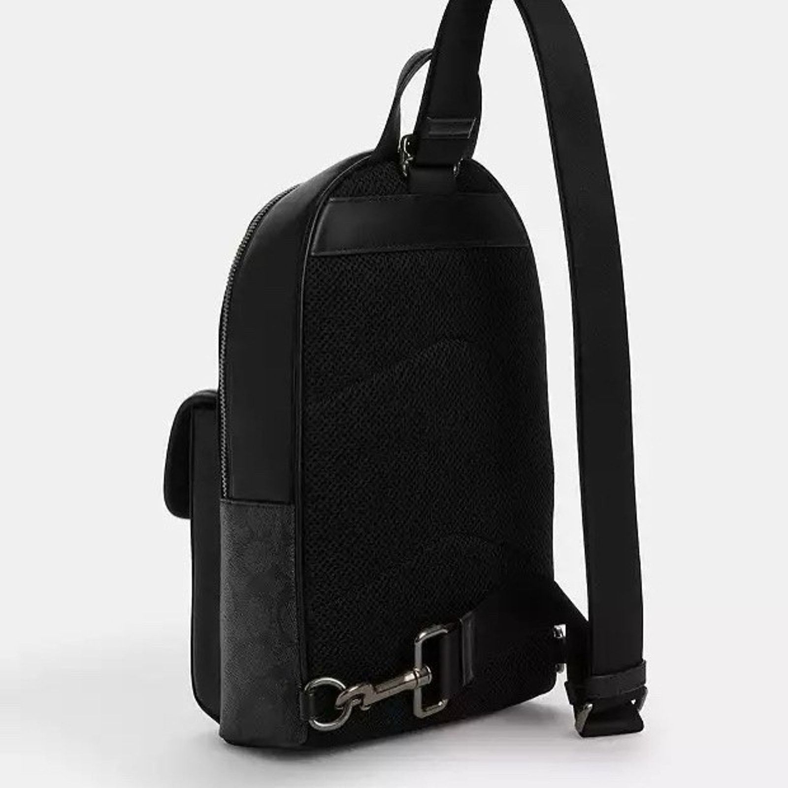 Coach NWT Coach Turnlock Sling Pack CAJ92 Gunmetal/Charcoal/Black Size ONE SIZE - 7 Thumbnail