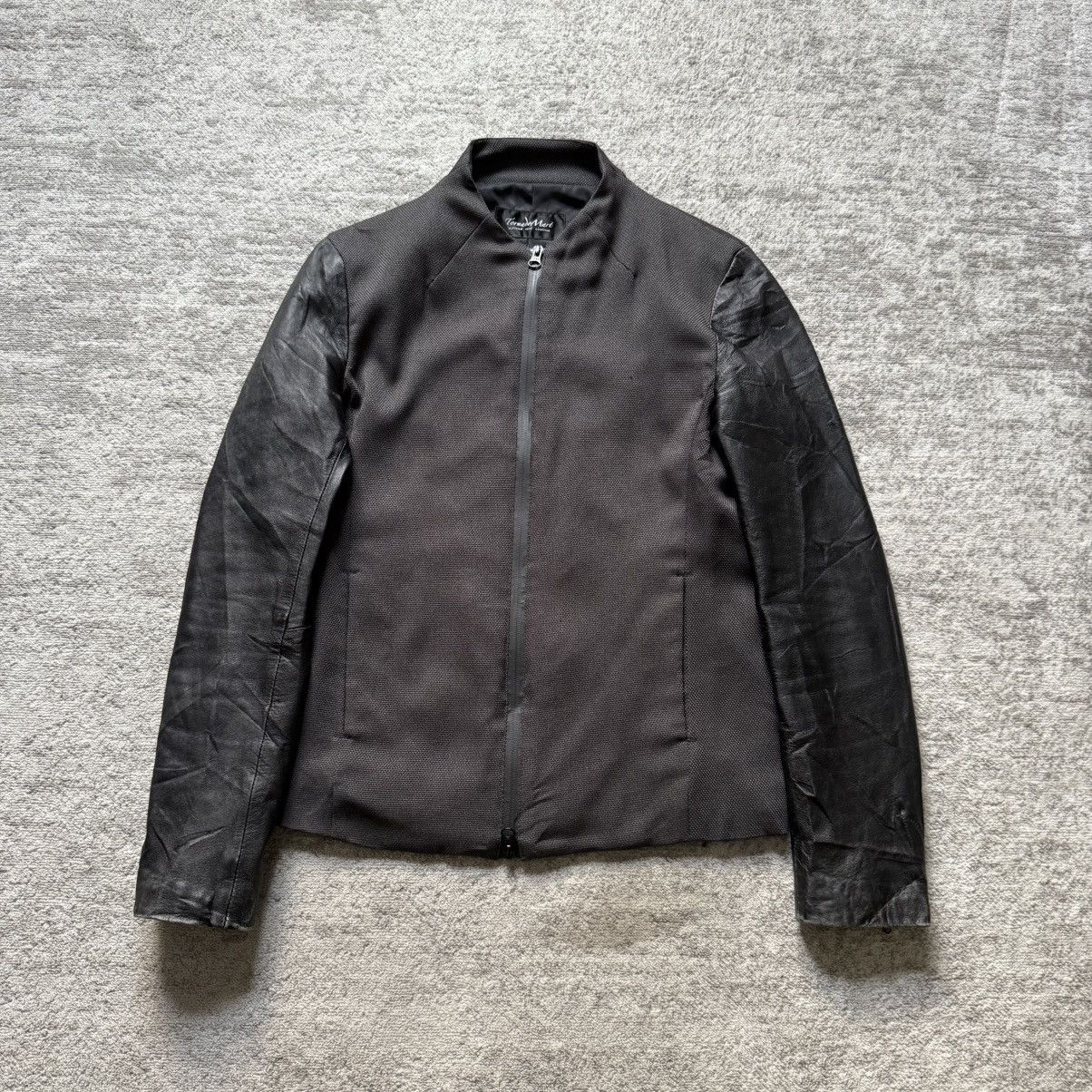 TORNADO MART DOWN JACKET HOOD FUR L LEATHER Black Used | eBay