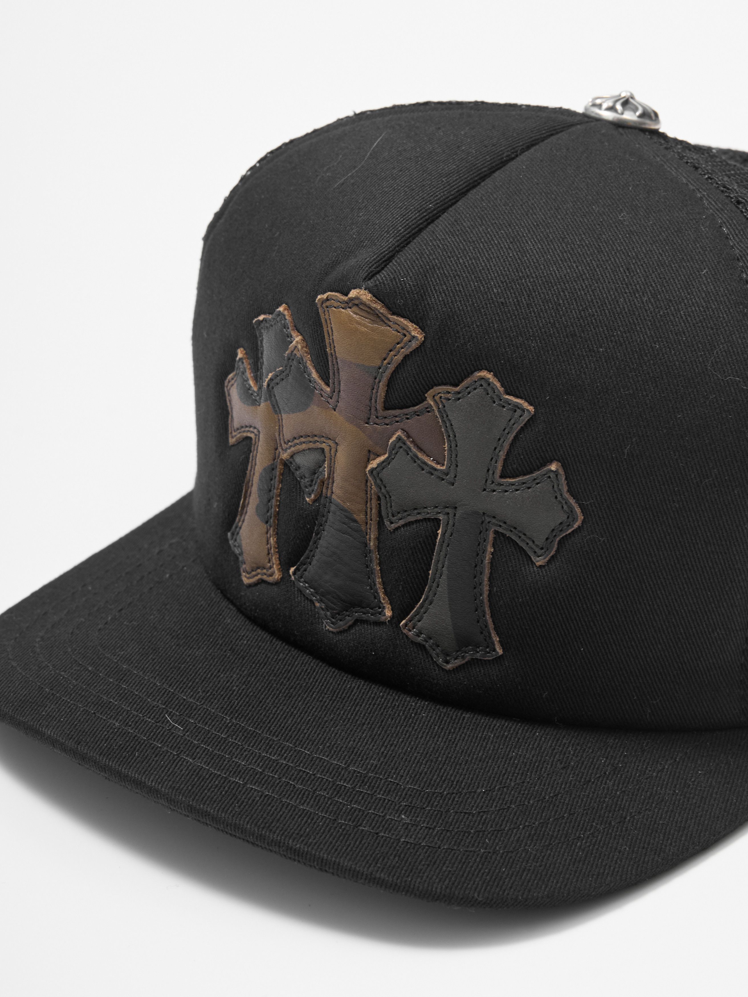 Chrome Hearts Chrome Hearts Cemetery Leather Patch Camo Trucker Hat black Size ONE SIZE - 3 Thumbnail