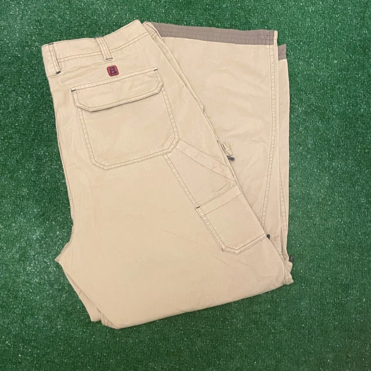 Bugle Boy VINTAGE Bugle Boy Jeans Mens Size 36 Khaki 90s Y2K Grunge Skater Cyber Raver Cargos Baggy Wide-Leg JNCO Size US 36 / EU 52 - 6 Thumbnail