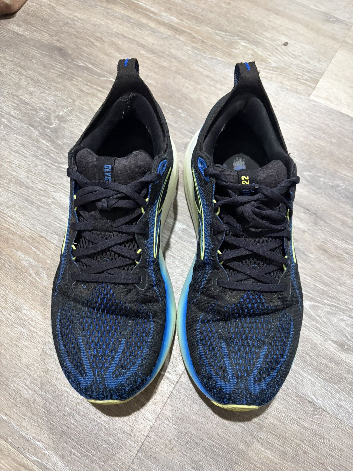 Brooks Brooks Glycerin 22 Running Shoes Black Blue Yellow Size US 11 / EU 44 - 2 Thumbnail