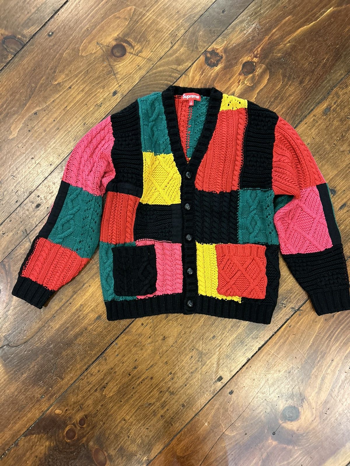 image of Supreme Patchwork Cable Knit, Men's (Size Small)