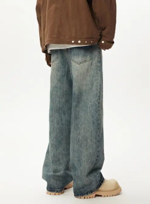 VIBE American trendy distressed street wide-leg loose men's jeans Size US 32 / EU 48 - 4 Thumbnail