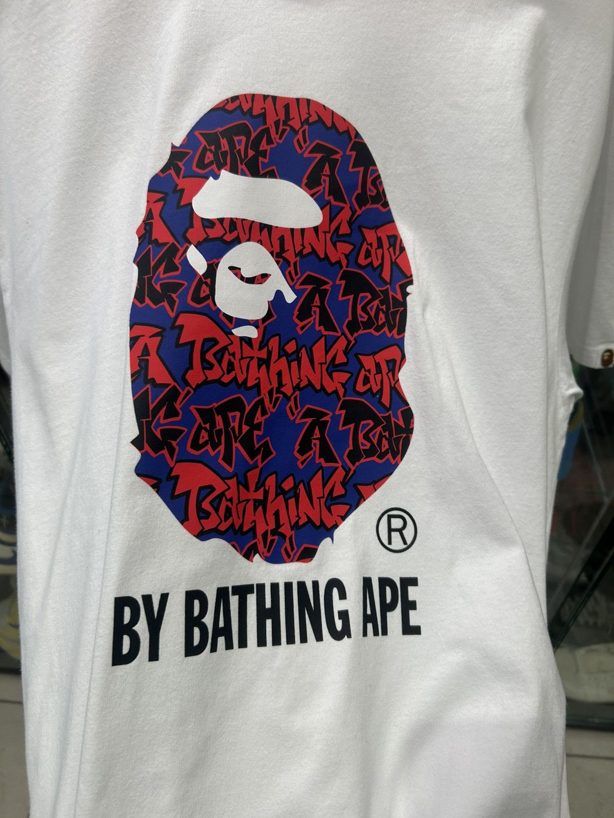 Bape Bape grafiti pattern tee white Size US XXL / EU 58 / 5 - 2 Thumbnail