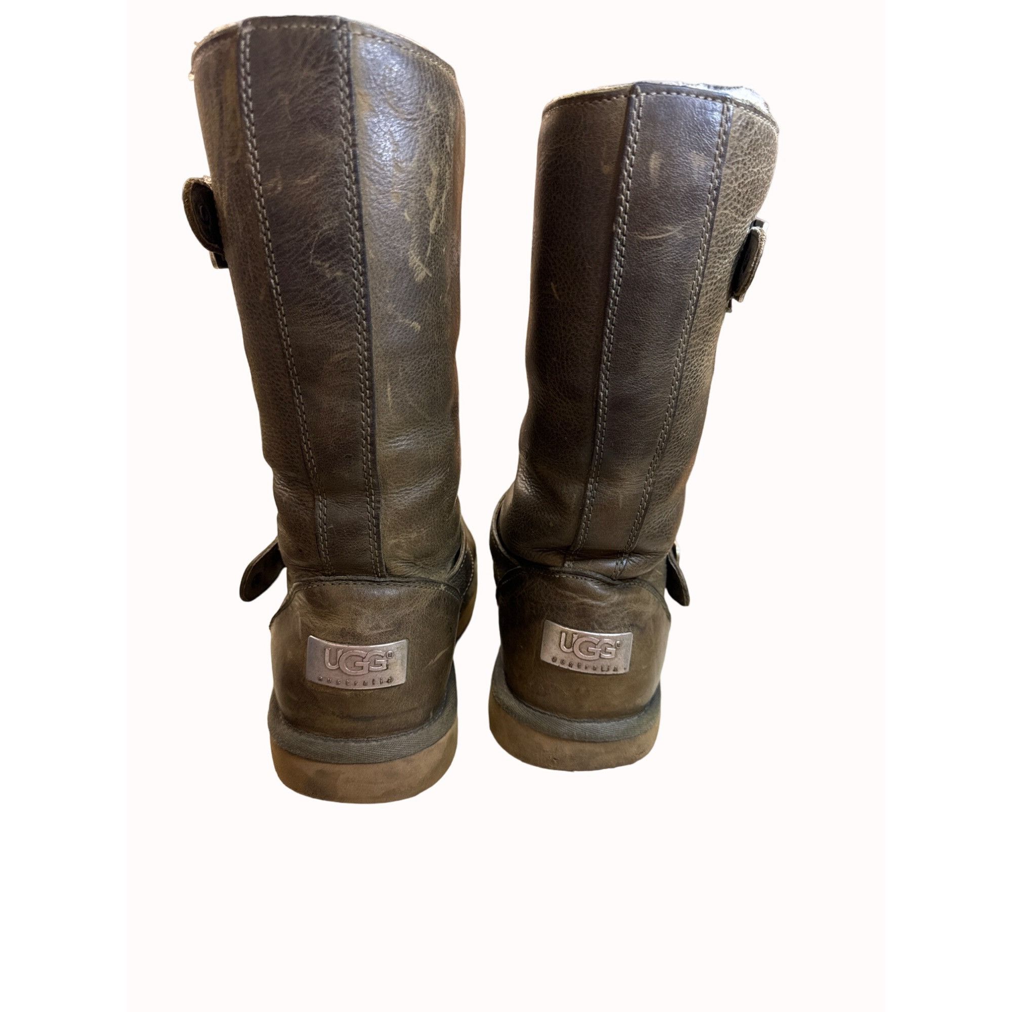Ugg UGG Australia women’s brown fur lined leather boots size 7 S Size US 7 / IT 37 - 5 Thumbnail
