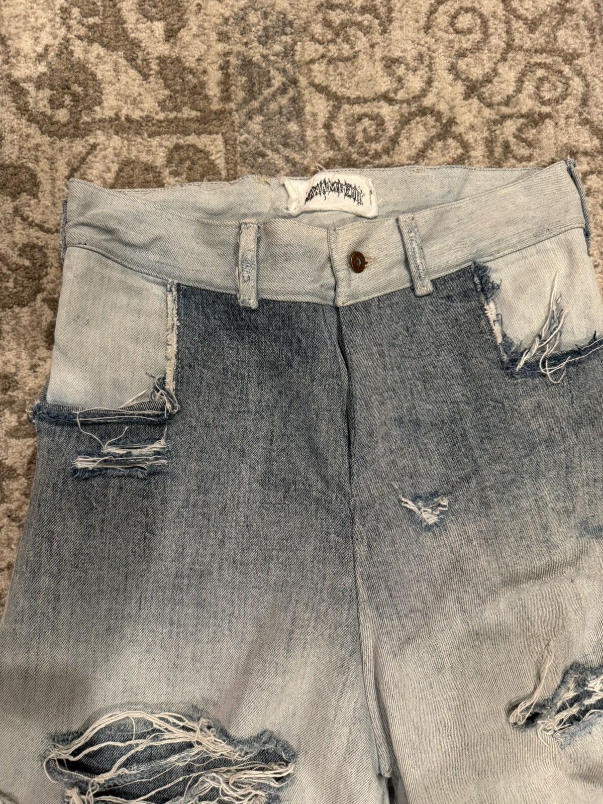 Rick Owens Swampgod 1/1 Repurposed Rick Owens Denim Sample Size US 31 - 6 Thumbnail