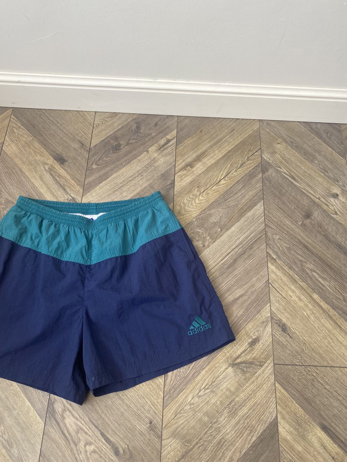 Adidas × Vintage Vintage Adidas Navy Blue Swimwear Swimming Trunks Shorts Size US 31 - 6 Thumbnail