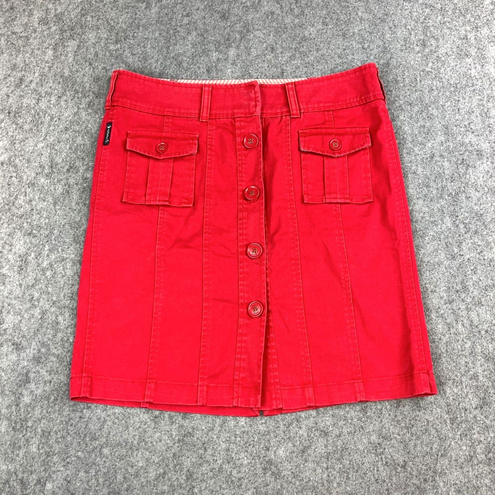 Armani ARMANI Womens Skirt Red UK 12 W32 Utility Cargo Style Designer Y2K 00s Size 34" / US 12 / IT 48 - 2 Thumbnail