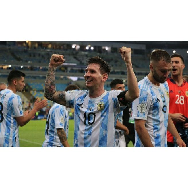 Adidas Messi Argentina 2020 2021 2022 COPA AMERICA Soccer Jersey L Size US L / EU 52-54 / 3 - 11 Thumbnail