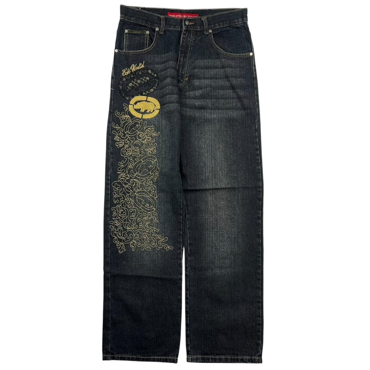 Ecko Unltd. Vintage Ecko Unltd Baggy Embroidered Jeans - Waist: 33” Size US 33 - 7 Thumbnail