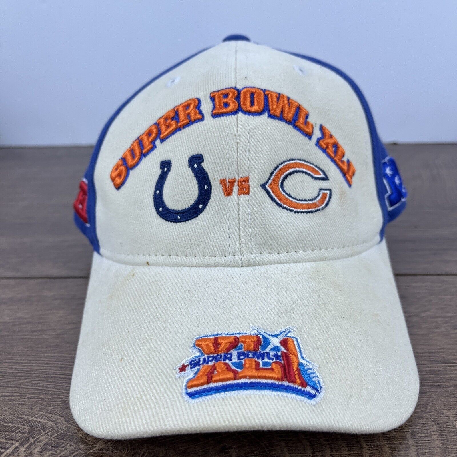 Other Super Bowl XLI Hat Colts Bears Tan Brown Hat Adjustable Adul Size ONE SIZE - 2 Thumbnail