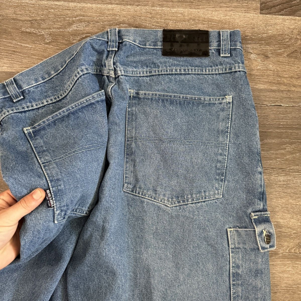 JNCO × Japanese Brand × Vintage Crazy Vintage y2k baggy wide leg unique jean shorts Size US 40 / EU 56 - 3 Thumbnail