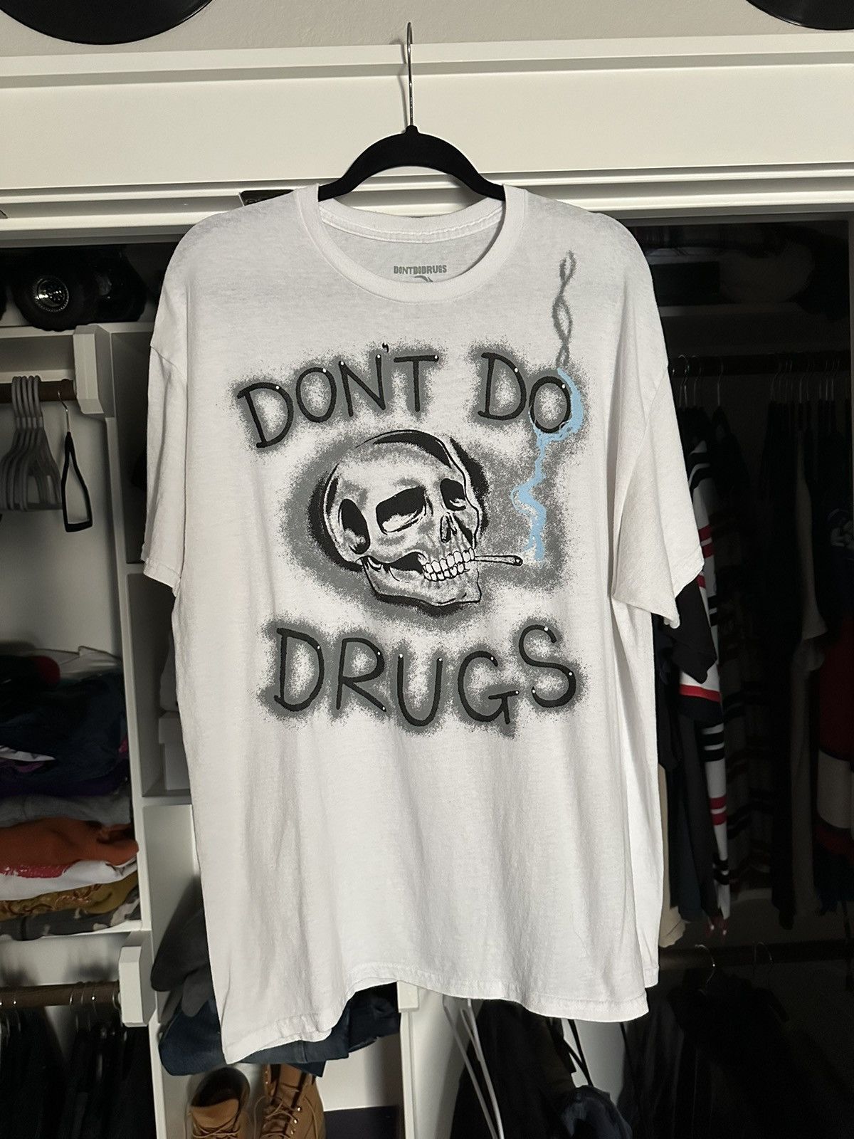 Goth Money Levi Catter DONTDODRUGS White wing tee Size US L / EU 52-54 / 3 - 1 Thumbnail
