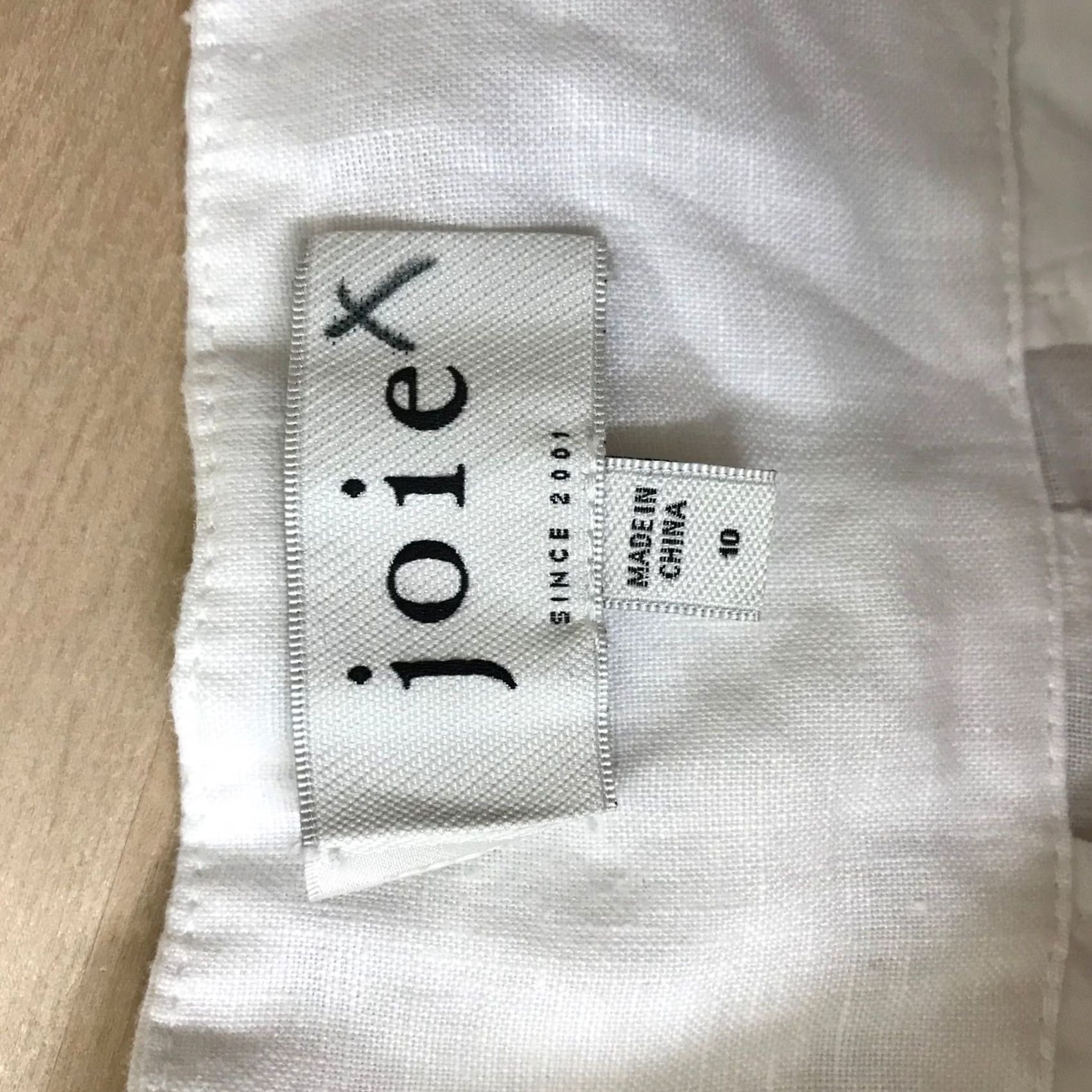 Joie JOIE White 100% Linen High Waisted Pleated Tie Belt Pants Size 10 Size 32" / US 10 / IT 46 - 7 Thumbnail