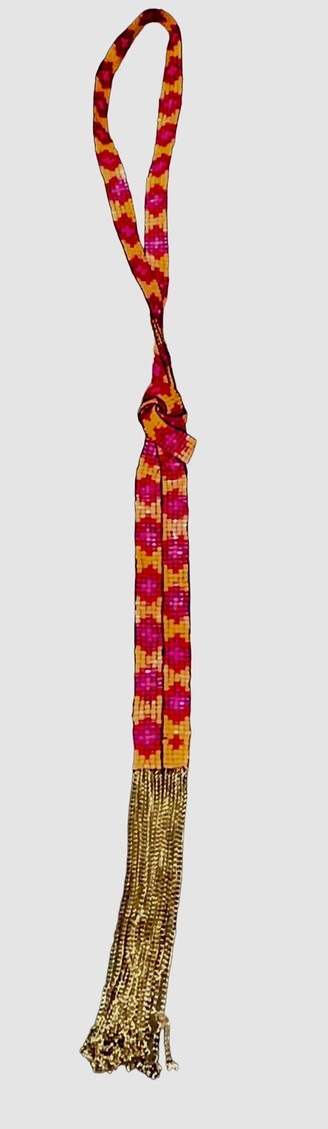 Vintage Vintage Huichol Beaded Metal Fringe 90’s Lariat by Sundance Size ONE SIZE - 12 Thumbnail
