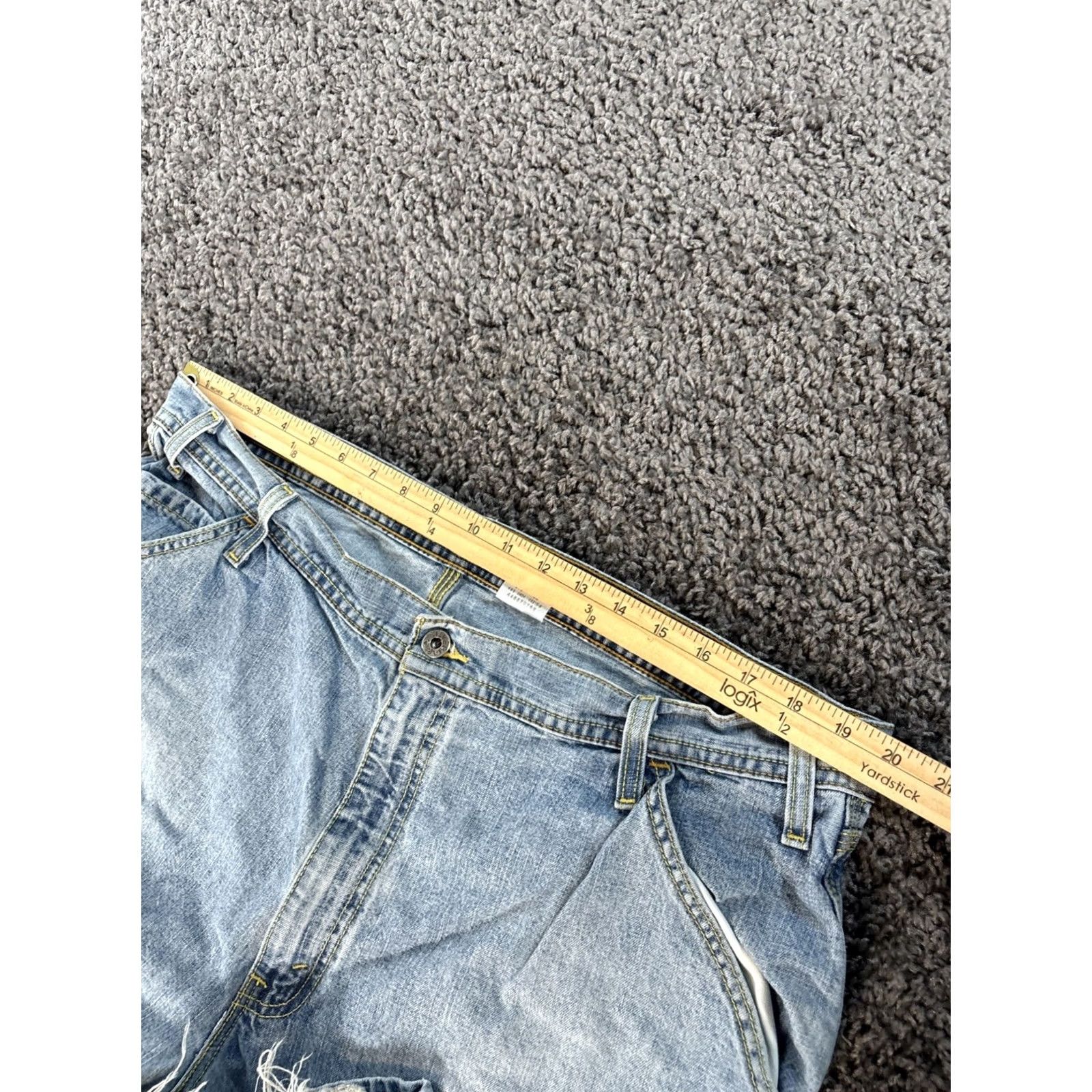Levi's VTG Levi's Silvertab Carpenter Jeans Mens 40x33 Baggy Frayed Light Wash 90s Silver Tab Straight 40 33 Men Mens Size US 40 / EU 56 - 7 Thumbnail