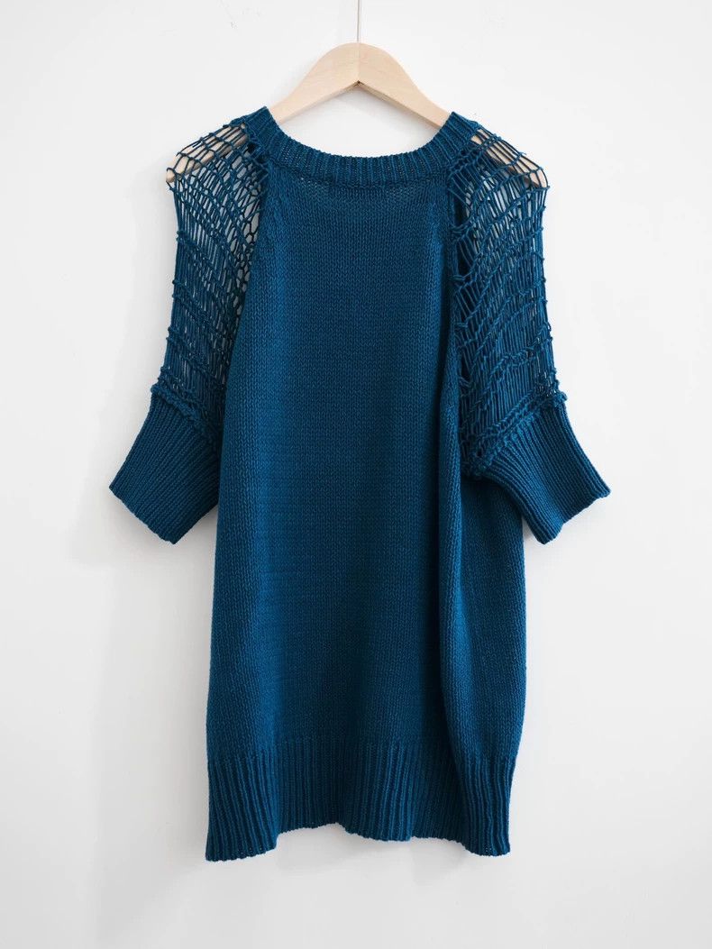 Yohji Yamamoto Yohji Yamamoto size 2 Knitted cobweb short sleeve 2506-Nex Size M / US 6-8 / IT 42-44 - 6 Thumbnail