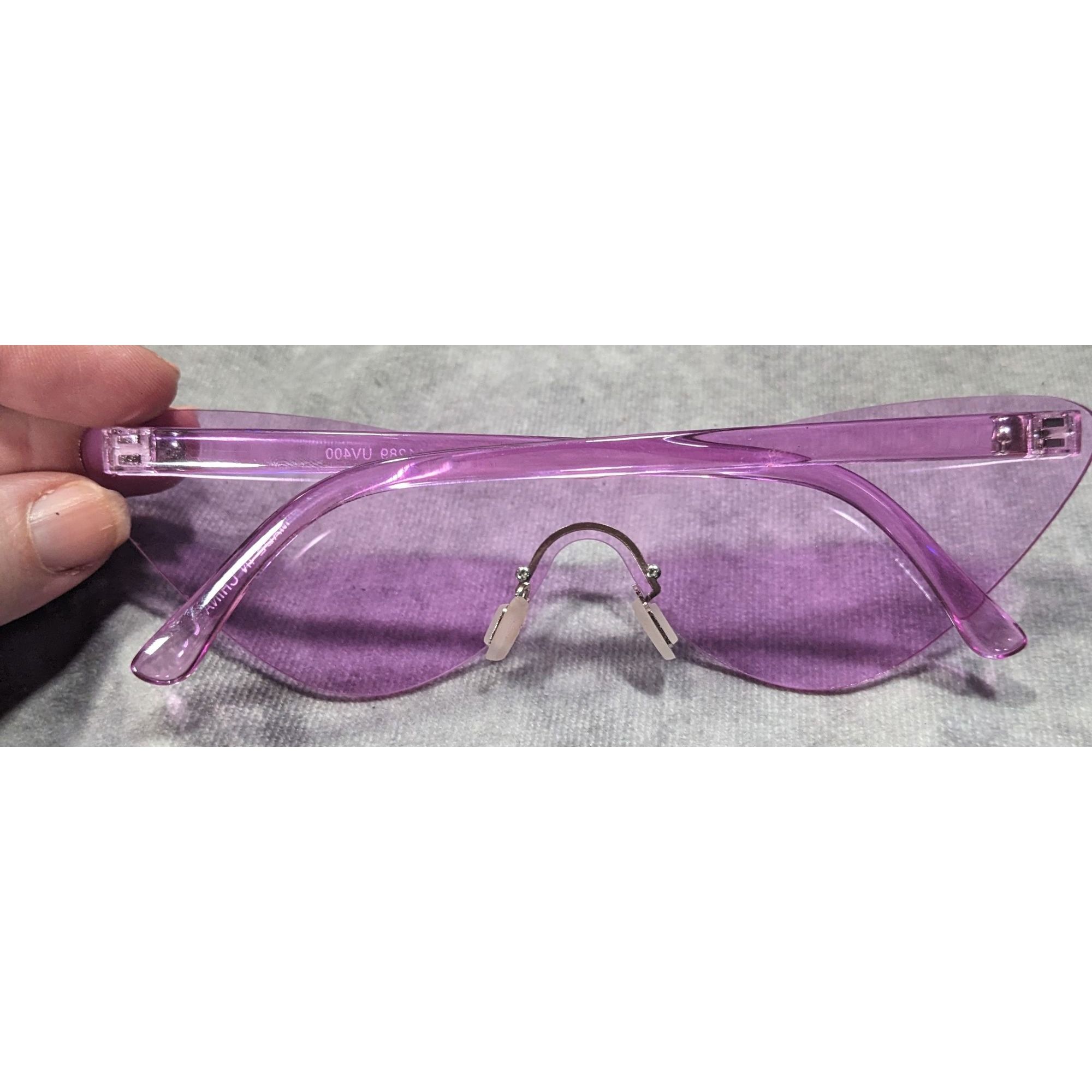 Other Funky Cateye Translucent Purple Fashion Sunglasses Size ONE SIZE - 2 Thumbnail