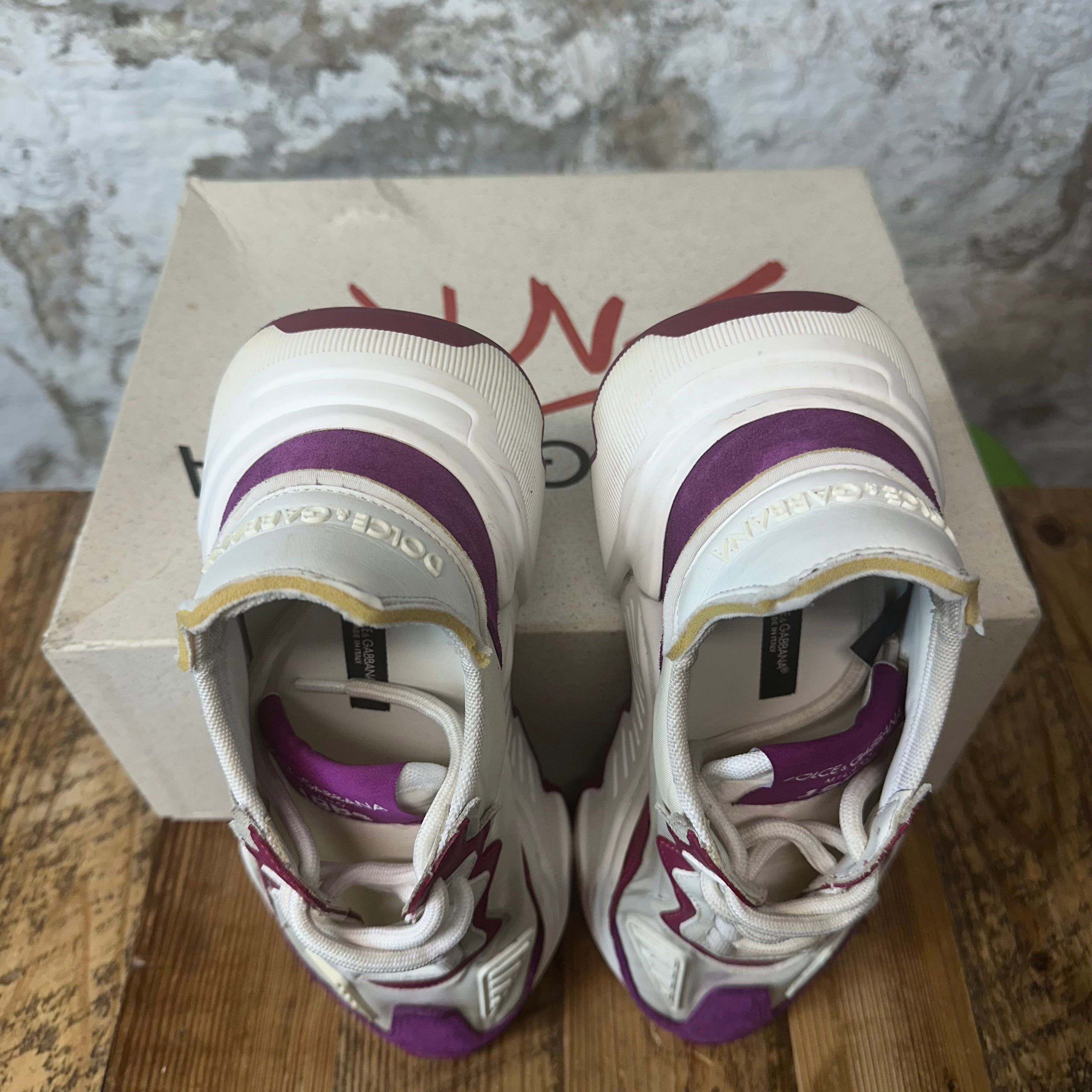 Dolce & Gabbana Dolce Gabbana White Purple Daymaster Sneaker Sz 5.5 (37.5) Size US 5.5 / EU 38 - 4 Thumbnail