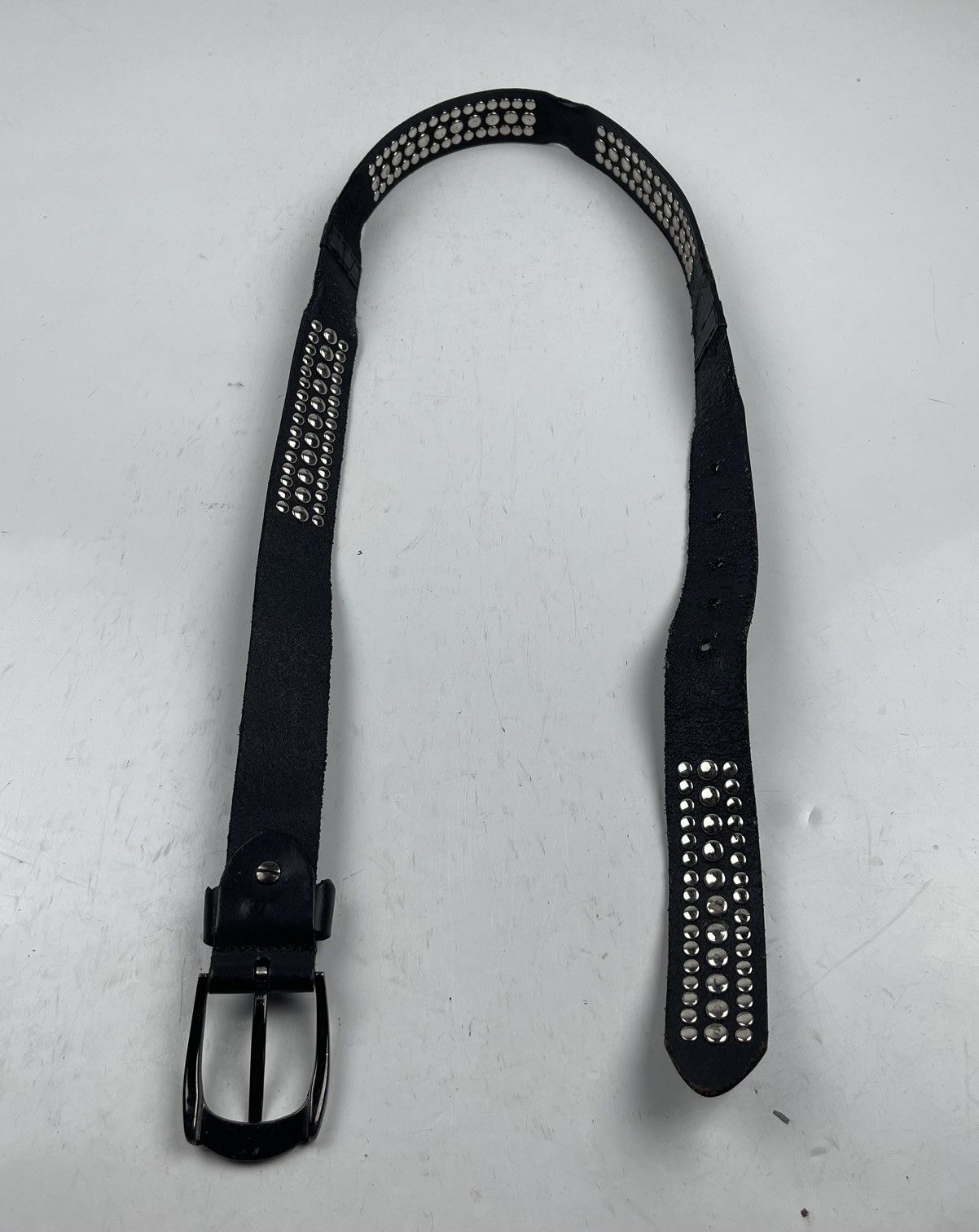 Other punk style studded leather belt tc32 Size 34 - 7 Thumbnail