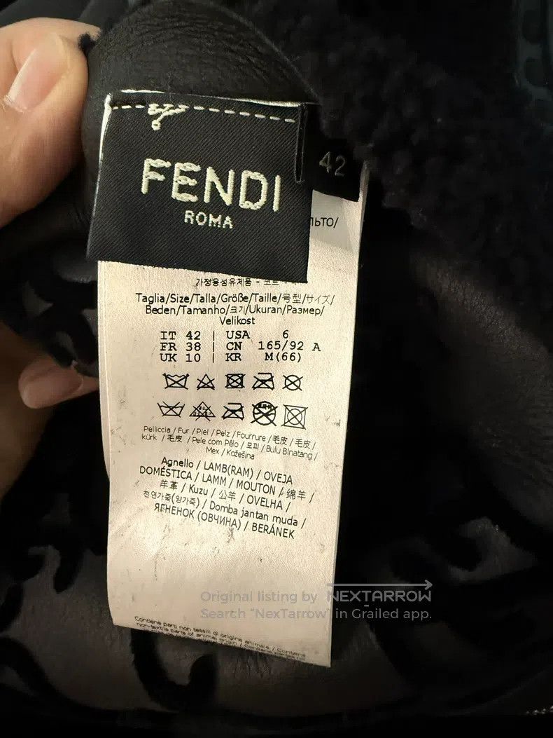 Fendi Fendi Black Leather and Fur Combination Jacket Size S / US 4 / IT 40 - 8 Thumbnail