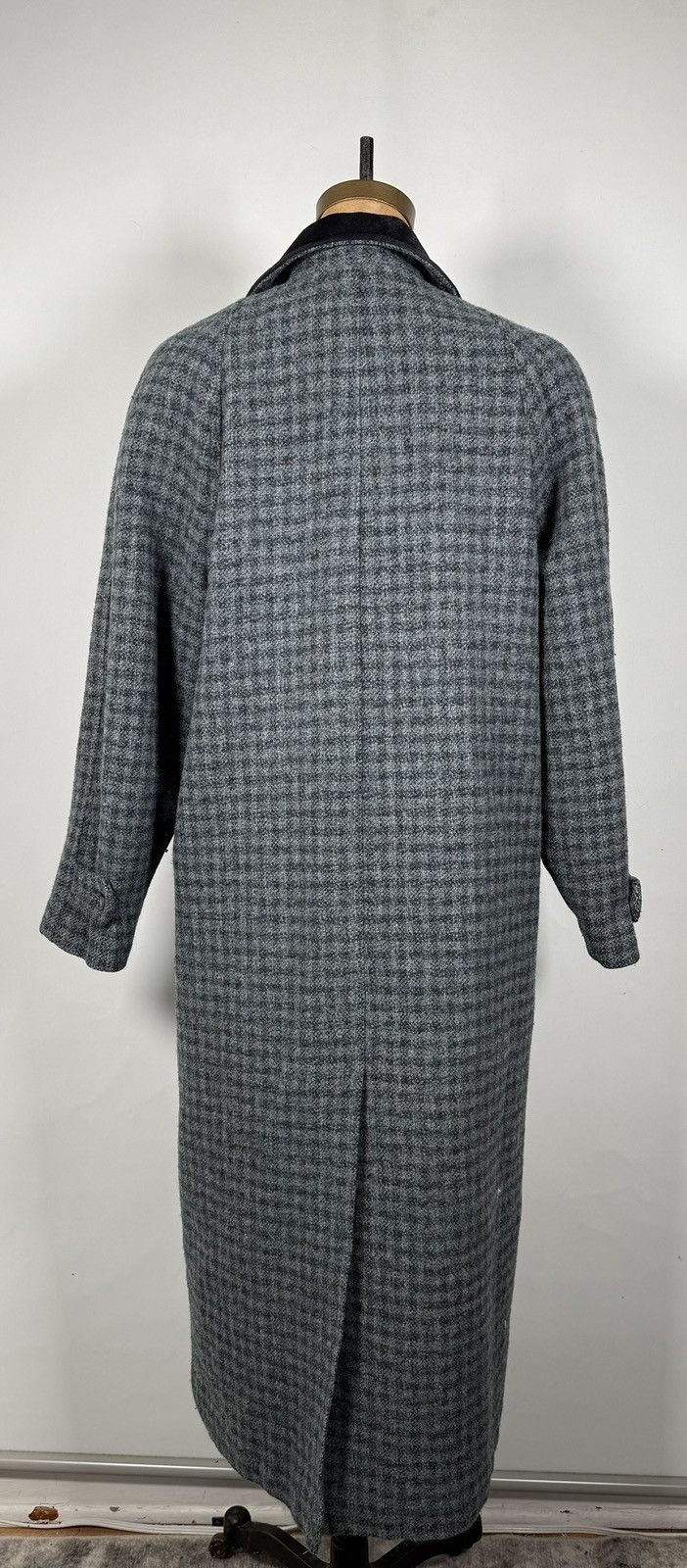 L.L. Bean Vintage 80s Made in USA LL Bean Wool Checkered Overcoat Size M / US 6-8 / IT 42-44 - 2 Thumbnail