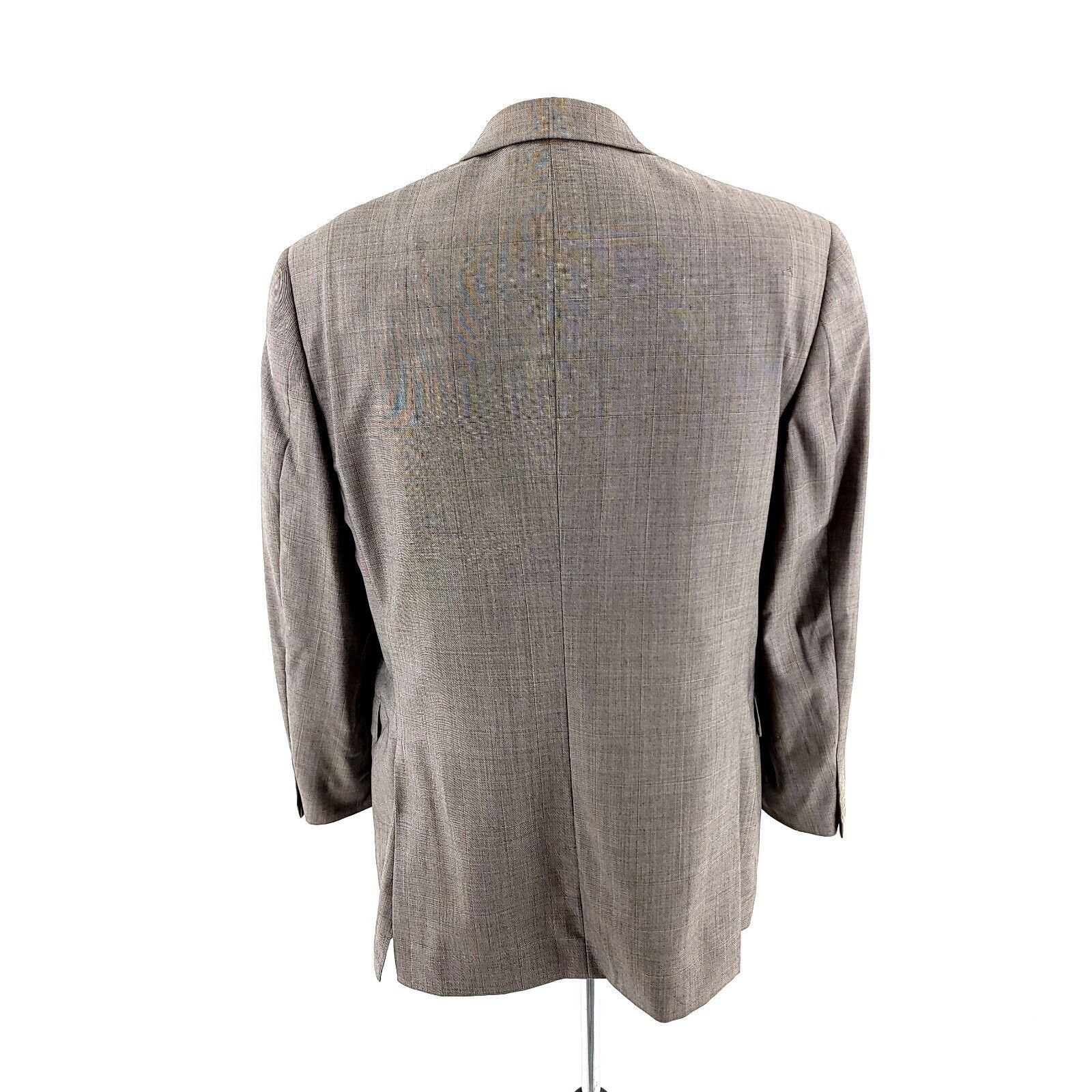 Hart Schaffner Marx DAMAGED Hart Schaffner Marx Gold Trumpeter Wool 3 Button Bla Size 40R - 7 Thumbnail