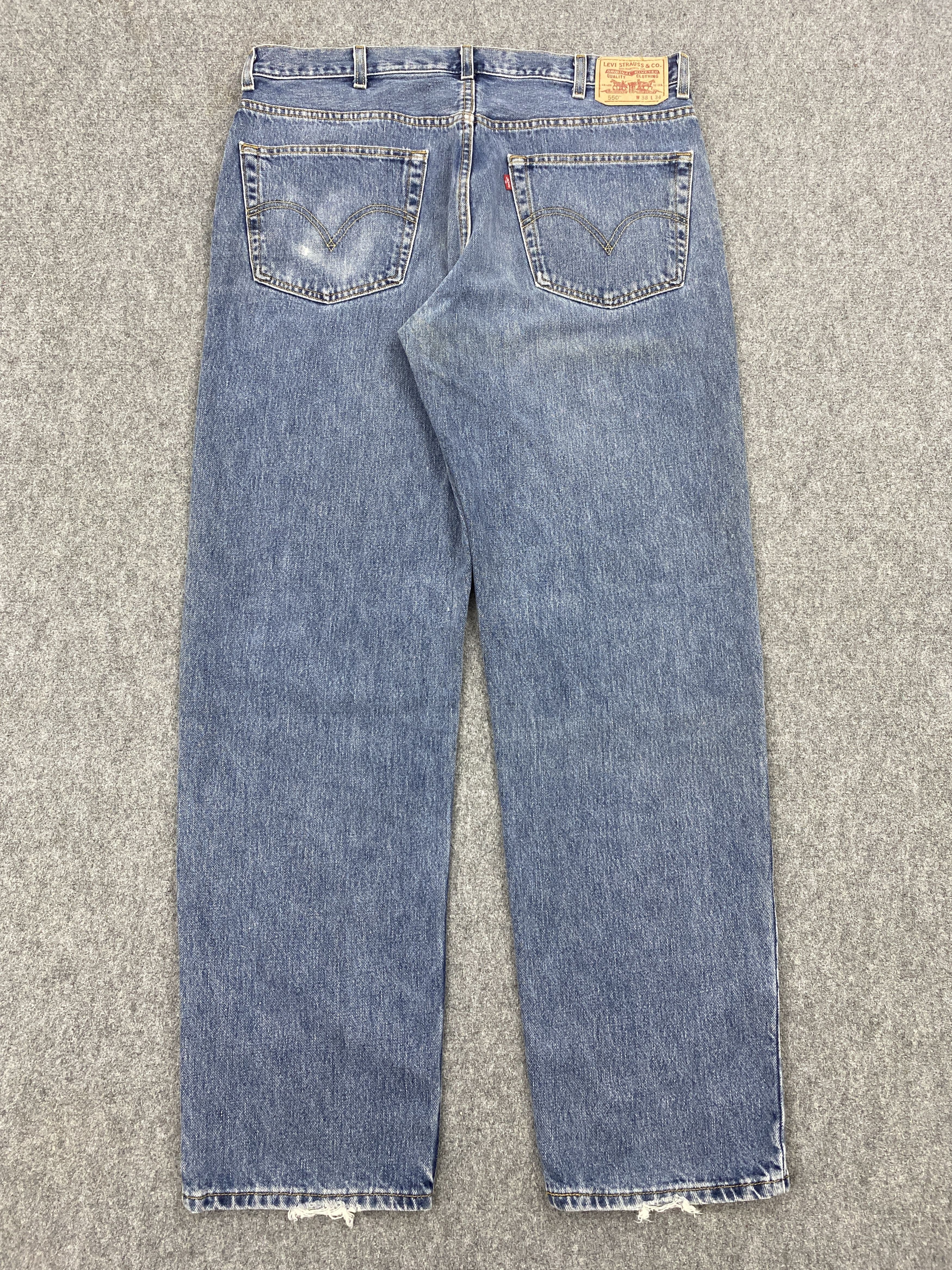 Levi's × Vintage Vintage Levis 550 Blue Denim Jeans Size US 39 - 3 Thumbnail