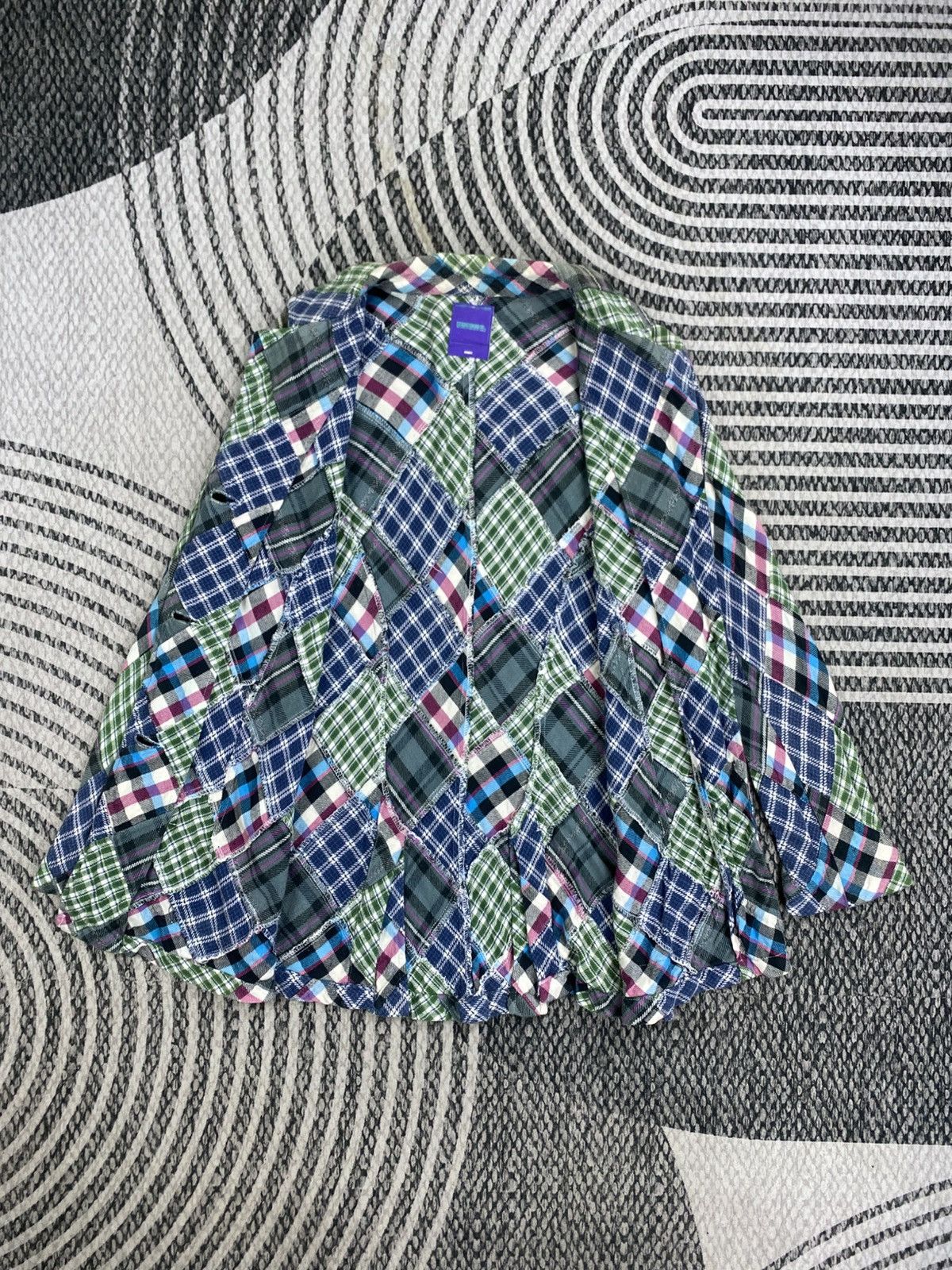 Neighborhood 2003 Neighborhood Multicolor Patchwork Checked Button Jacket Size US XXS / EU 40 - 6 Thumbnail