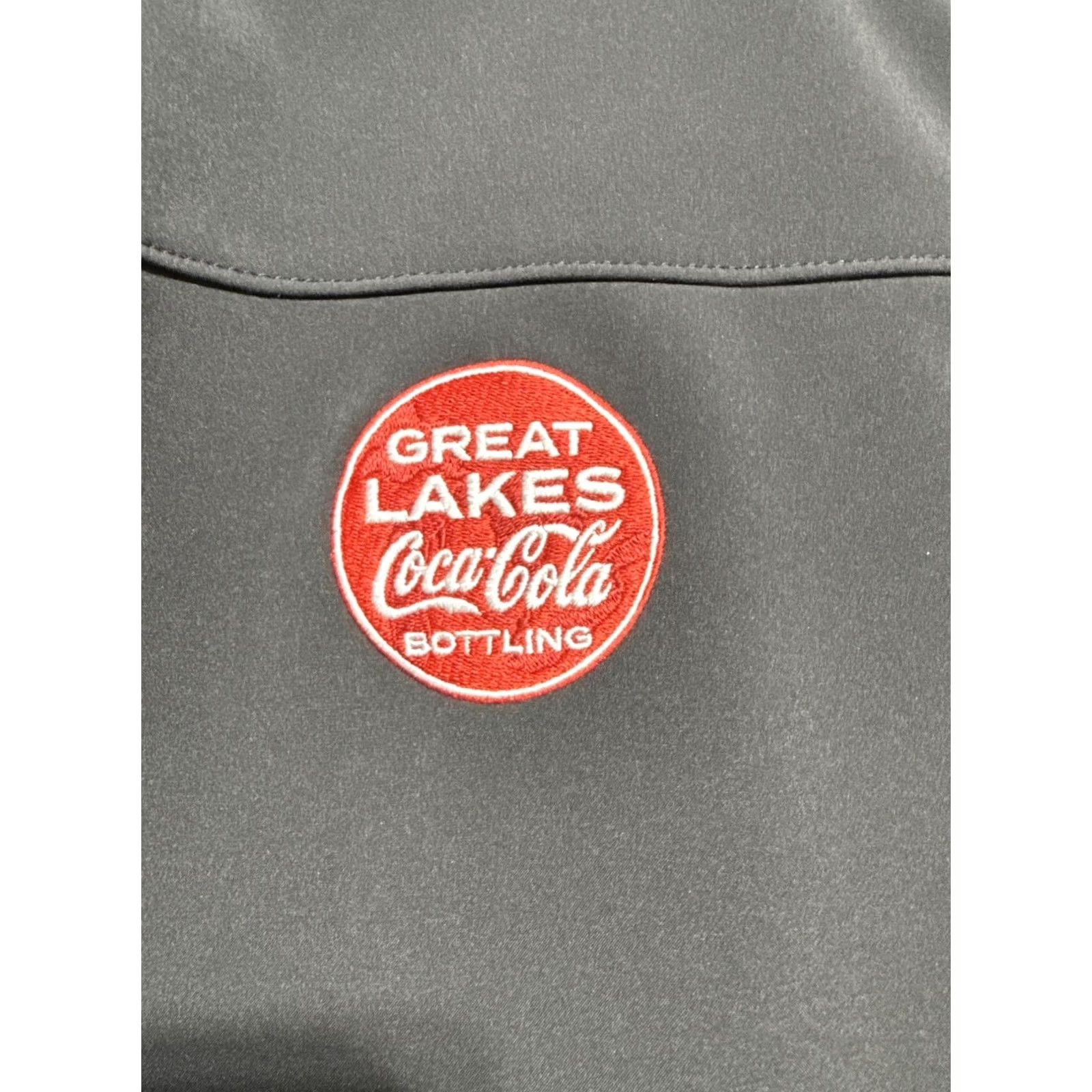 Red Kap Red Kap Jacket Great Lakes Coca-Cola Bottling Patch Men’s XL Black Polyester Zip Solid Pea Coat Spring Fall Size US XL / EU 56 / 4 - 2 Thumbnail