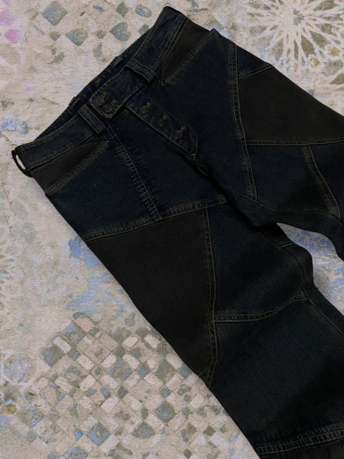 Tornado Mart Rare 90’s Japan Tornado Mart Cowboy Patchwork Flared Denim Size US 29 - 7 Thumbnail