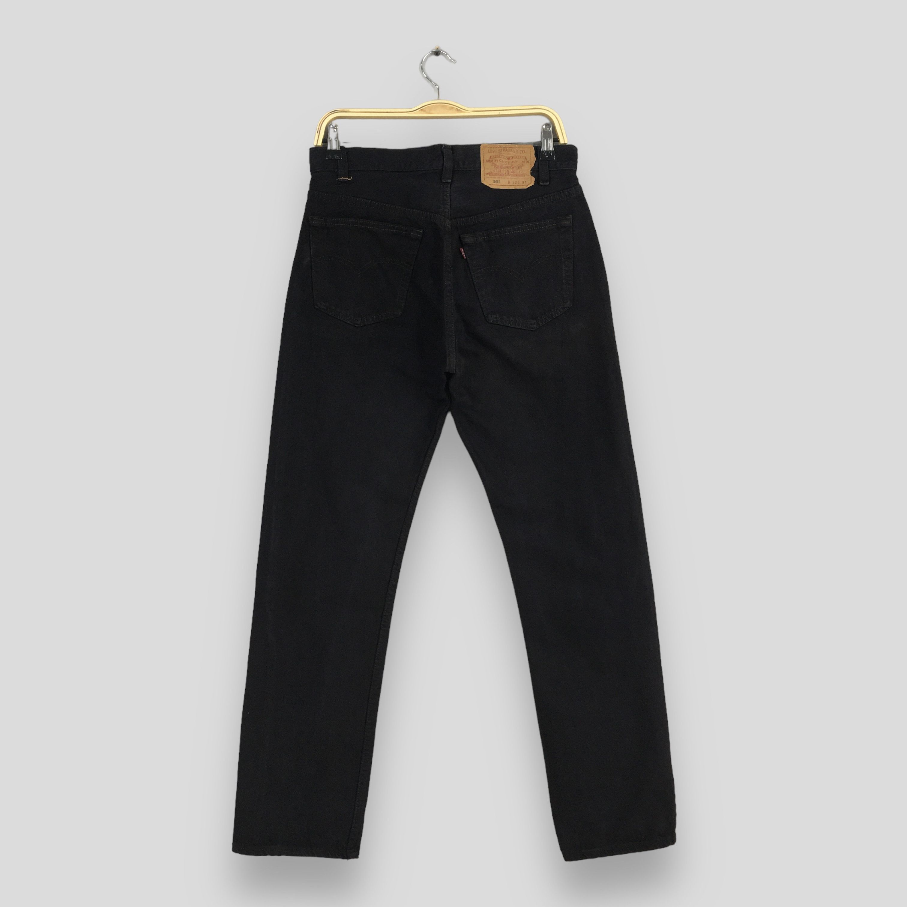 Levi's Size 30x30.5 Vintage 90s Levi's 501 Black Jeans S1167 Size US 30 / EU 46 - 8 Thumbnail