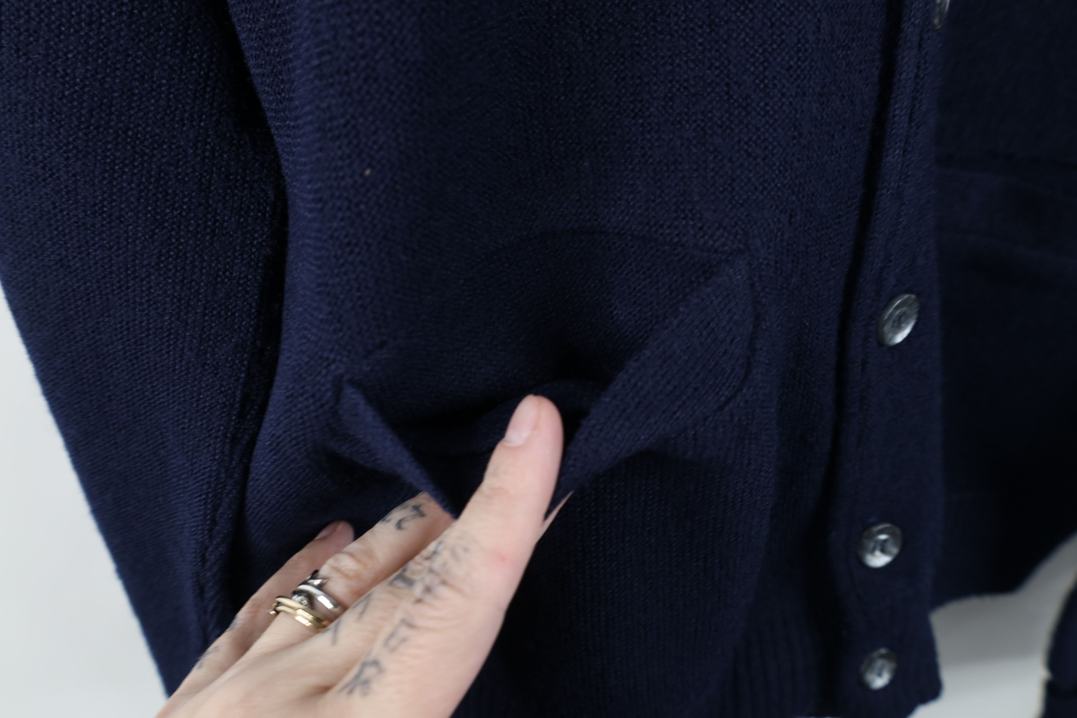 Vintage Vintage 60s 70s Streetwear Blank Knit Cardigan Sweater USA Size US L / EU 52-54 / 3 - 6 Thumbnail