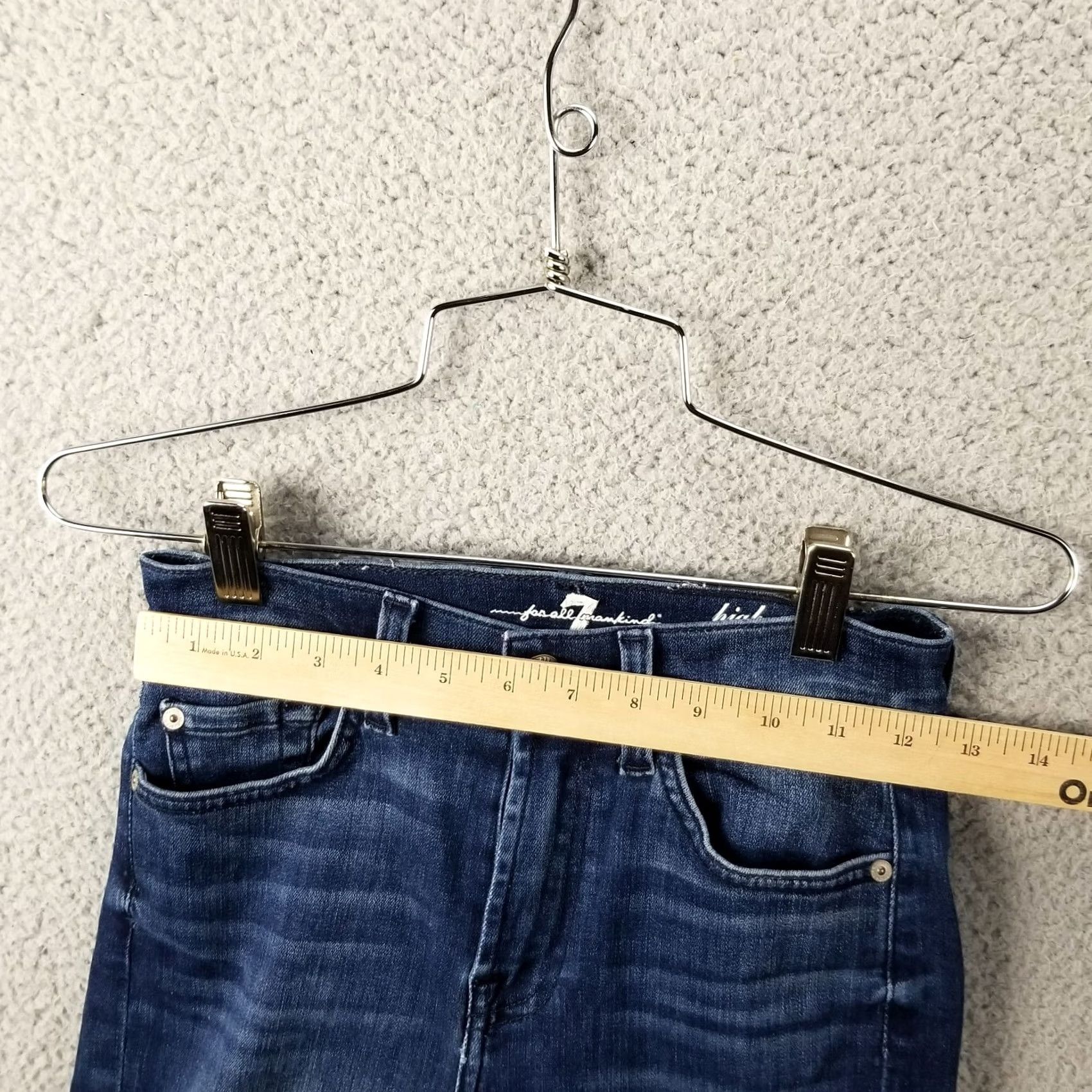 7 For All Mankind 7 For All Mankind Jeans Women 25 Gwenevere Slim Skinny Ankle High Waist 90s Blue Denim Stretch Button Embroidered Mens Womens Girls Size 42" / US 20 - 3 Thumbnail