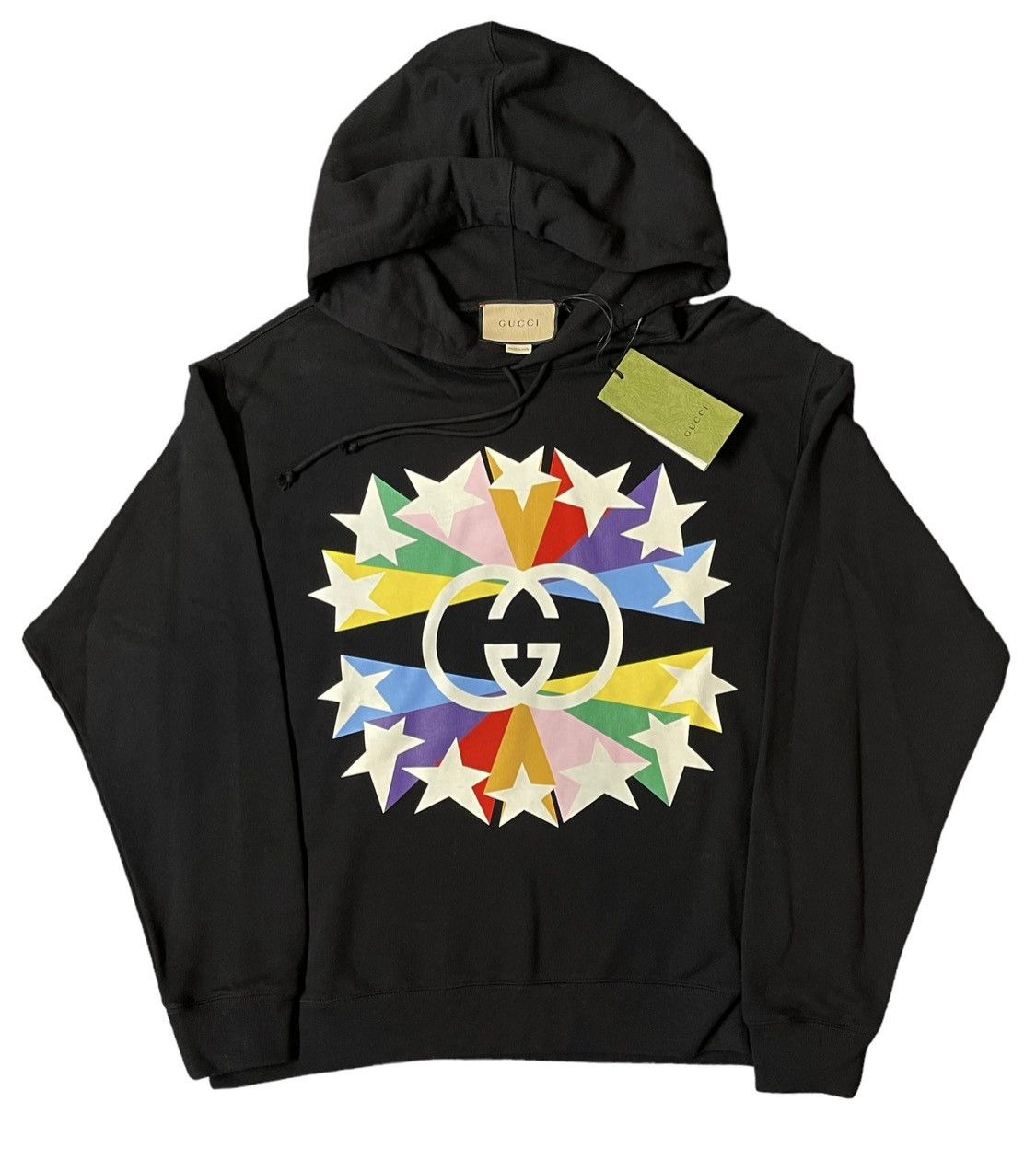 Gucci Gucci New GG Stars Black Hooded Sweatshirt Grailed