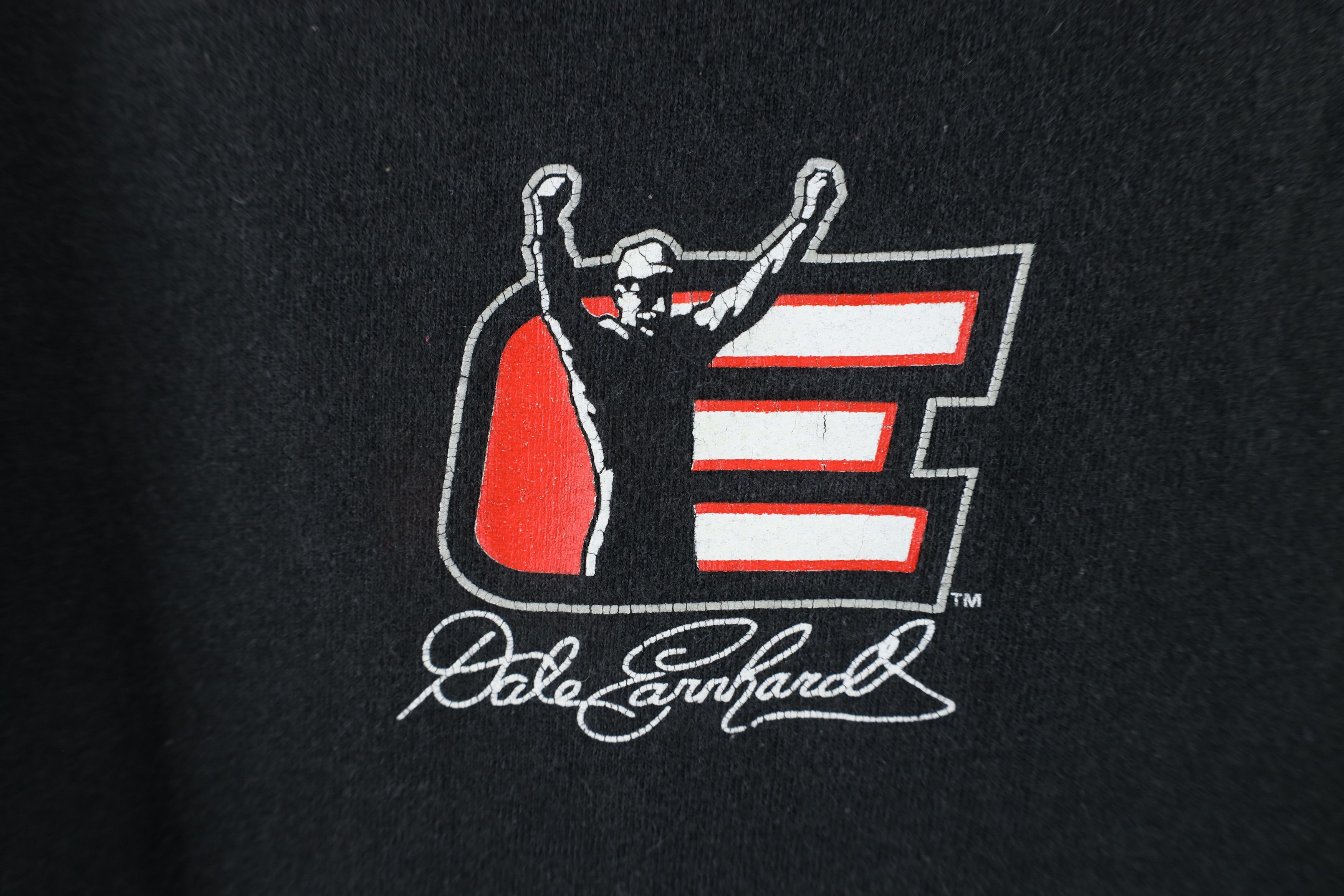 Vintage Vintage NASCAR Spell Out Dale Earnhardt Racing T-Shirt Black Size US L / EU 52-54 / 3 - 8 Thumbnail