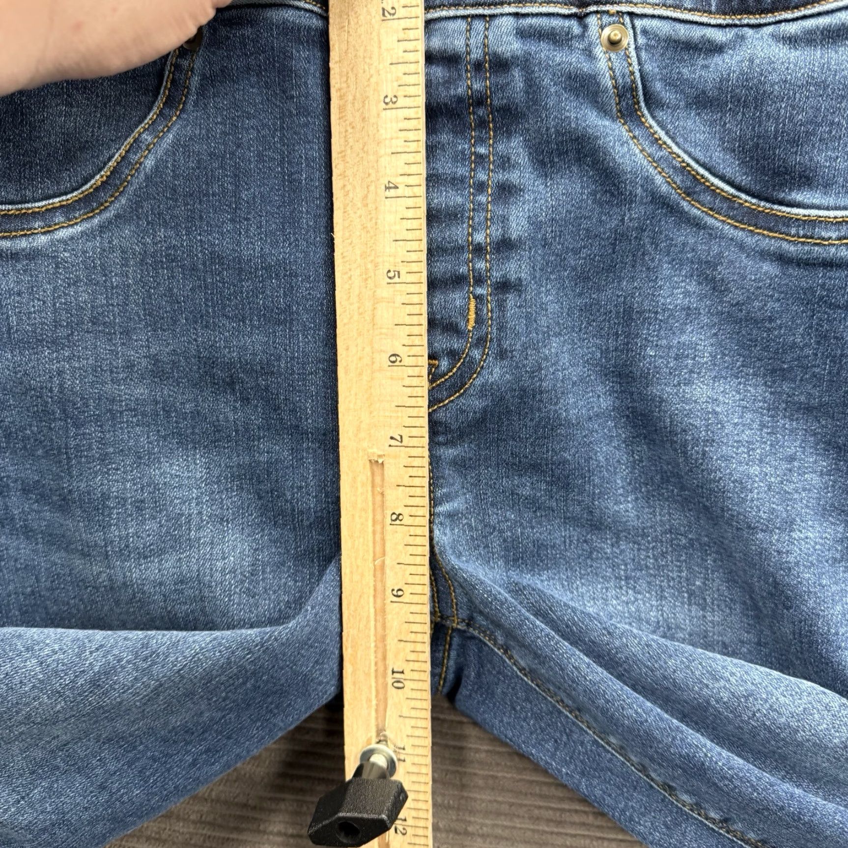 Spanx Spanx Jeans Women Small Blue Cotton Mid Rise Distressed Stretch Comfort Skinny Inseam 27 in Logo Bohemian City Hipster Vintage No Size 28" / US 6 / IT 42 - 6 Thumbnail
