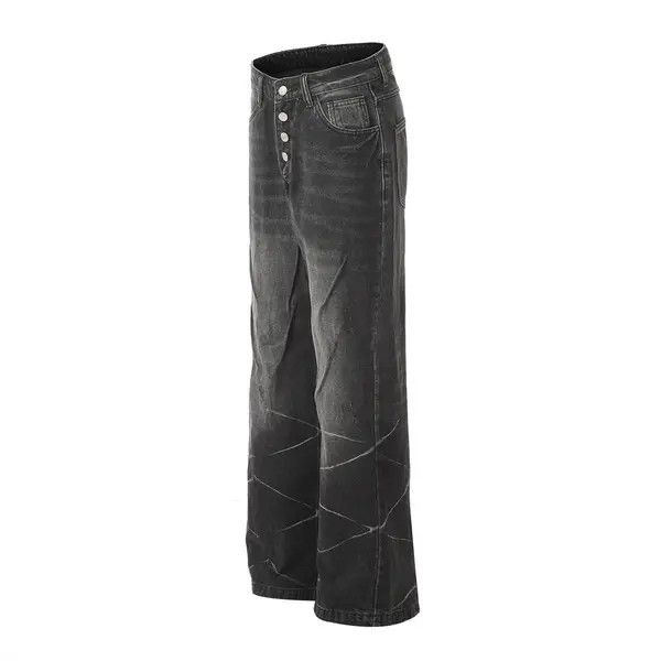 VIBE Punk distressed washed distressed loose straight jeans y2k Size US 32 / EU 48 - 2 Thumbnail