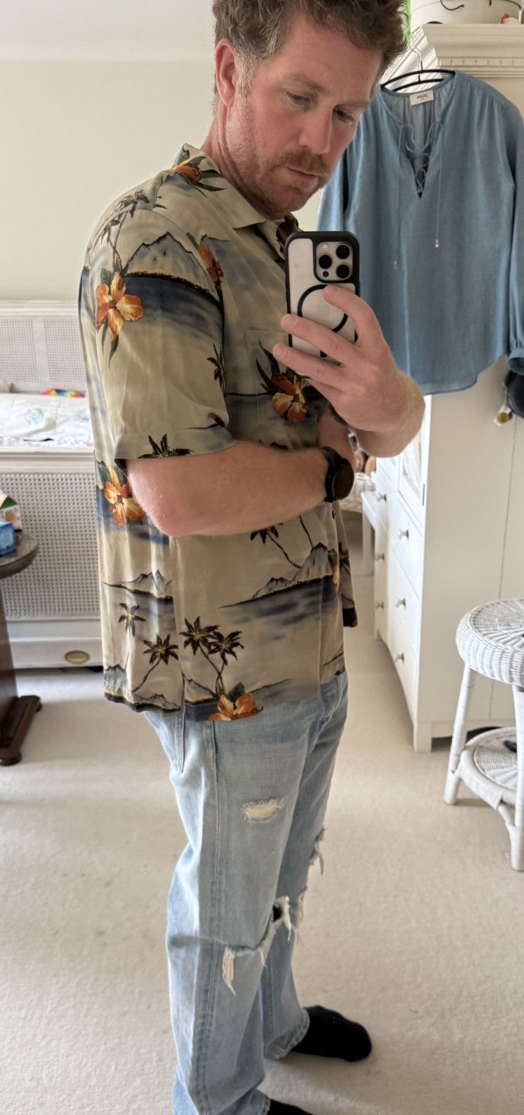 Celine $1.1k SS23 Celine volcano Hawaiian palm tree camp shirt Hedi Size US M / EU 48-50 / 2 - 10 Thumbnail