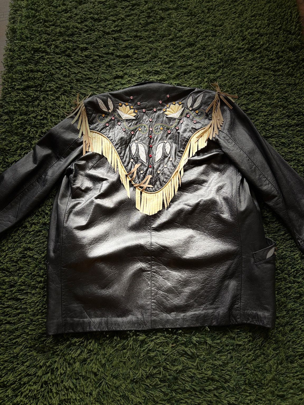 Other Tony Mora Vintage Western Fringe Leather Jacket - 1980s Size S / US 4 / IT 40 - 2 Thumbnail