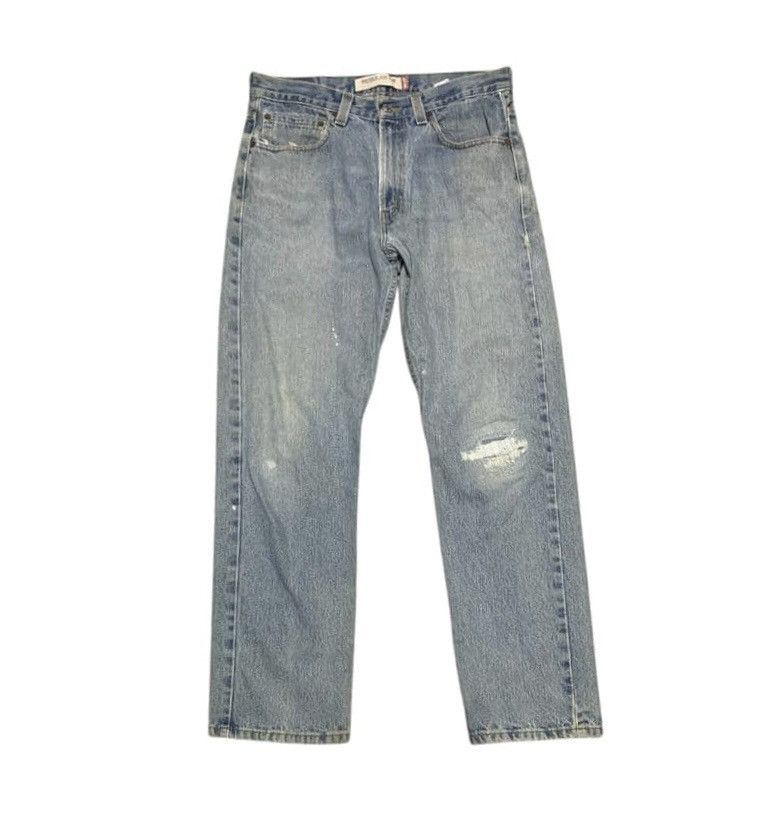 Levi's Vintage Levis 505 Regular Fit Faded Blue Jeans Distressed Size US 33 - 1 Thumbnail
